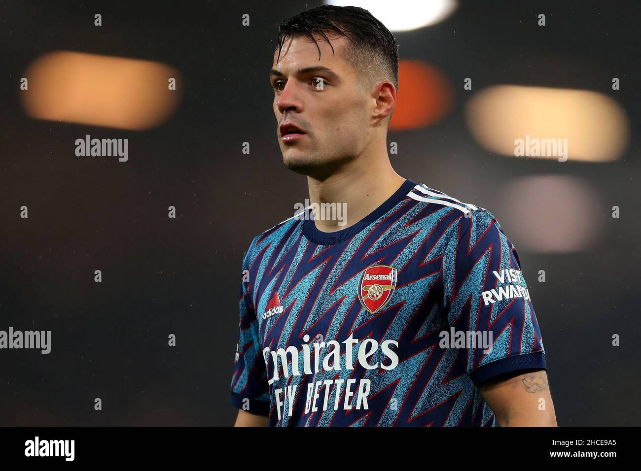 Granit Xhaka of Arsenal - Norwich City v Arsenal, Premier League, Carrow Road, Norwich, UK - 26th December 2021  Editorial Use Only - DataCo restrictions apply Stock Photo