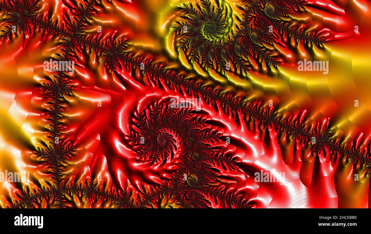 A beautiful illustration with red and orange patterns Stock Photo - Alamy