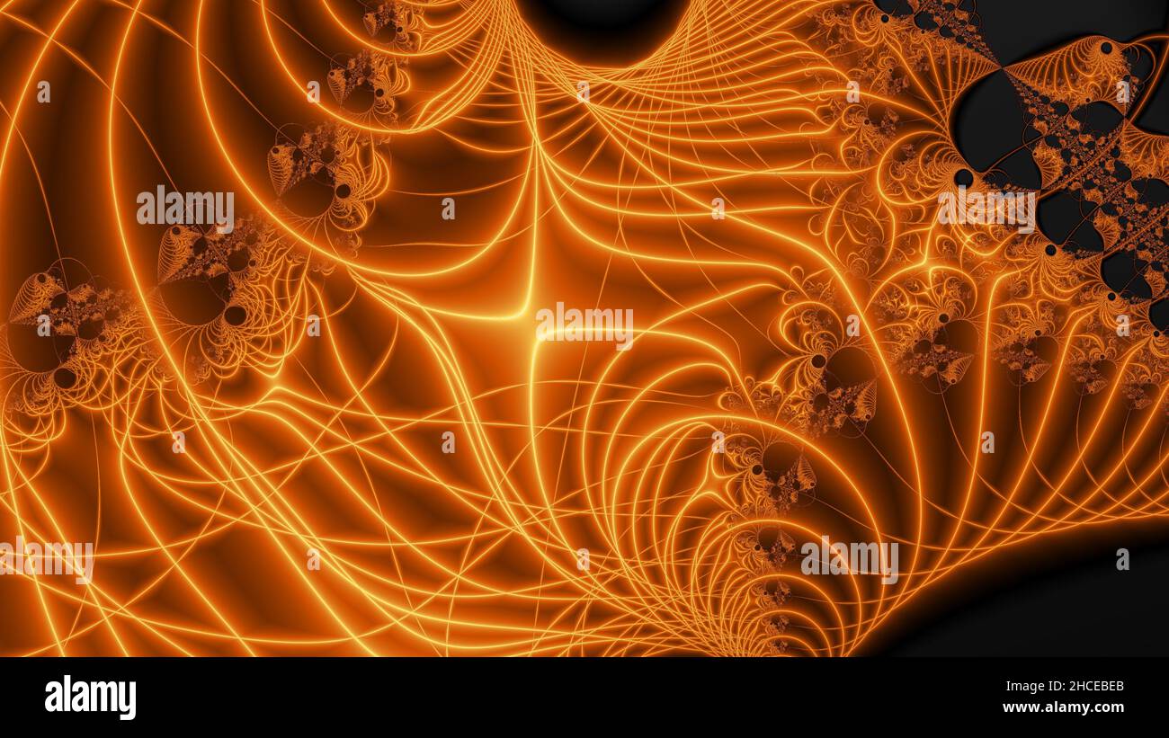 A beautiful illustration with orange patterns Stock Photo - Alamy