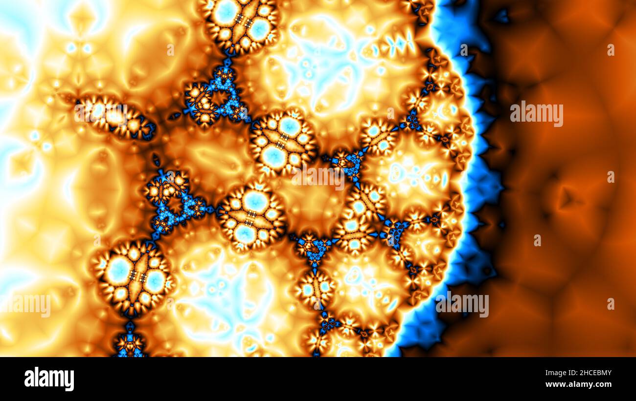 A beautiful illustration with orange patterns Stock Photo - Alamy