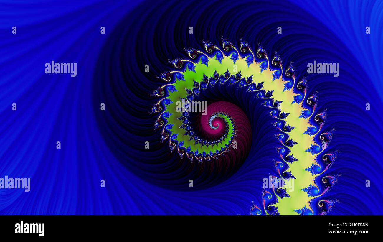 A beautiful illustration with blue and yellow patterns Stock Photo - Alamy