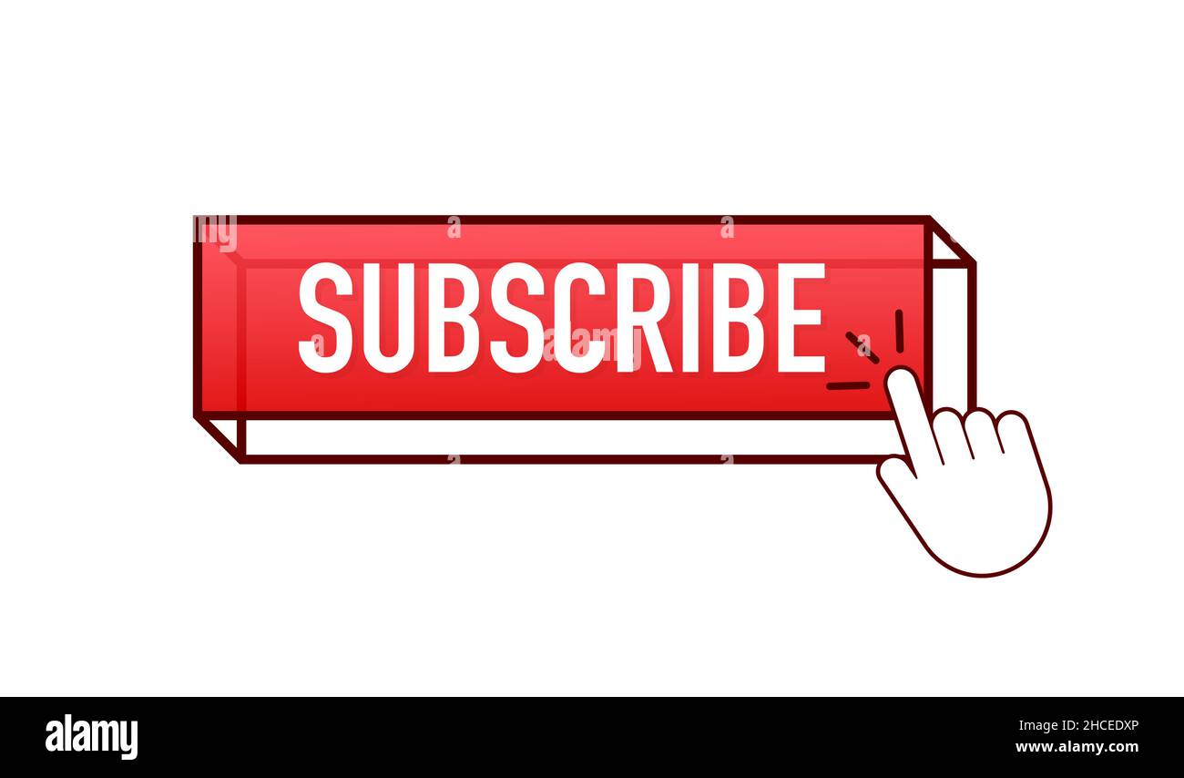 Subscribe button for marketing design. Live streaming button. Vector ...