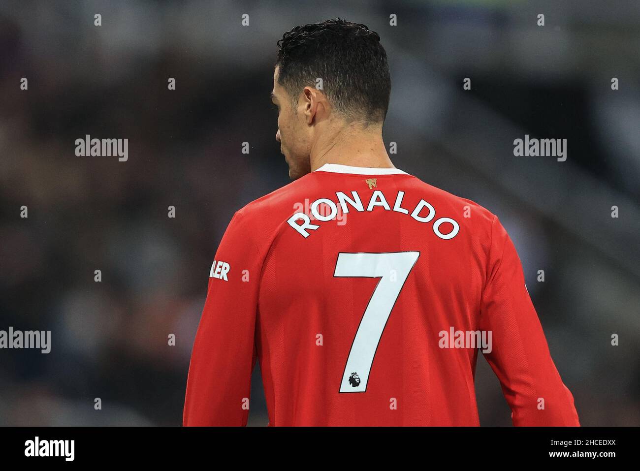 Newcastle, UK. 27th Dec, 2021. The back Cristiano Ronaldo #7 of Manchester United's shirt in Newcastle, United Kingdom on 12/27/2021. (Photo by Mark Cosgrove/News Images/Sipa USA) Credit: Sipa USA/Alamy Live News Stock Photo