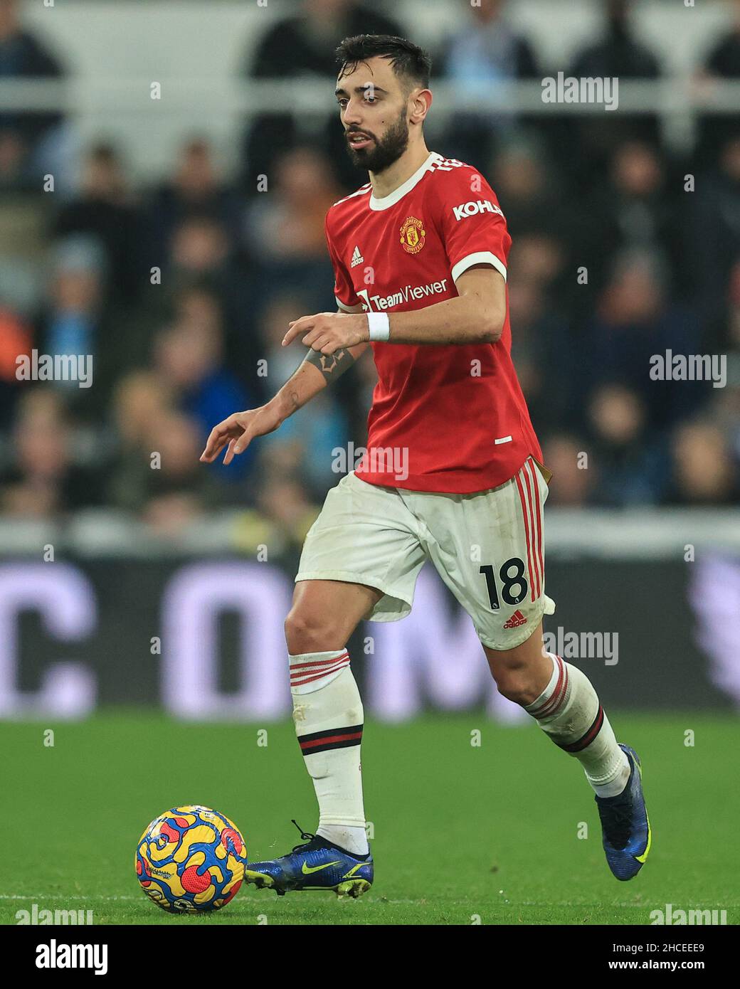 Bruno Fernandes #18 of Manchester United in action during the game