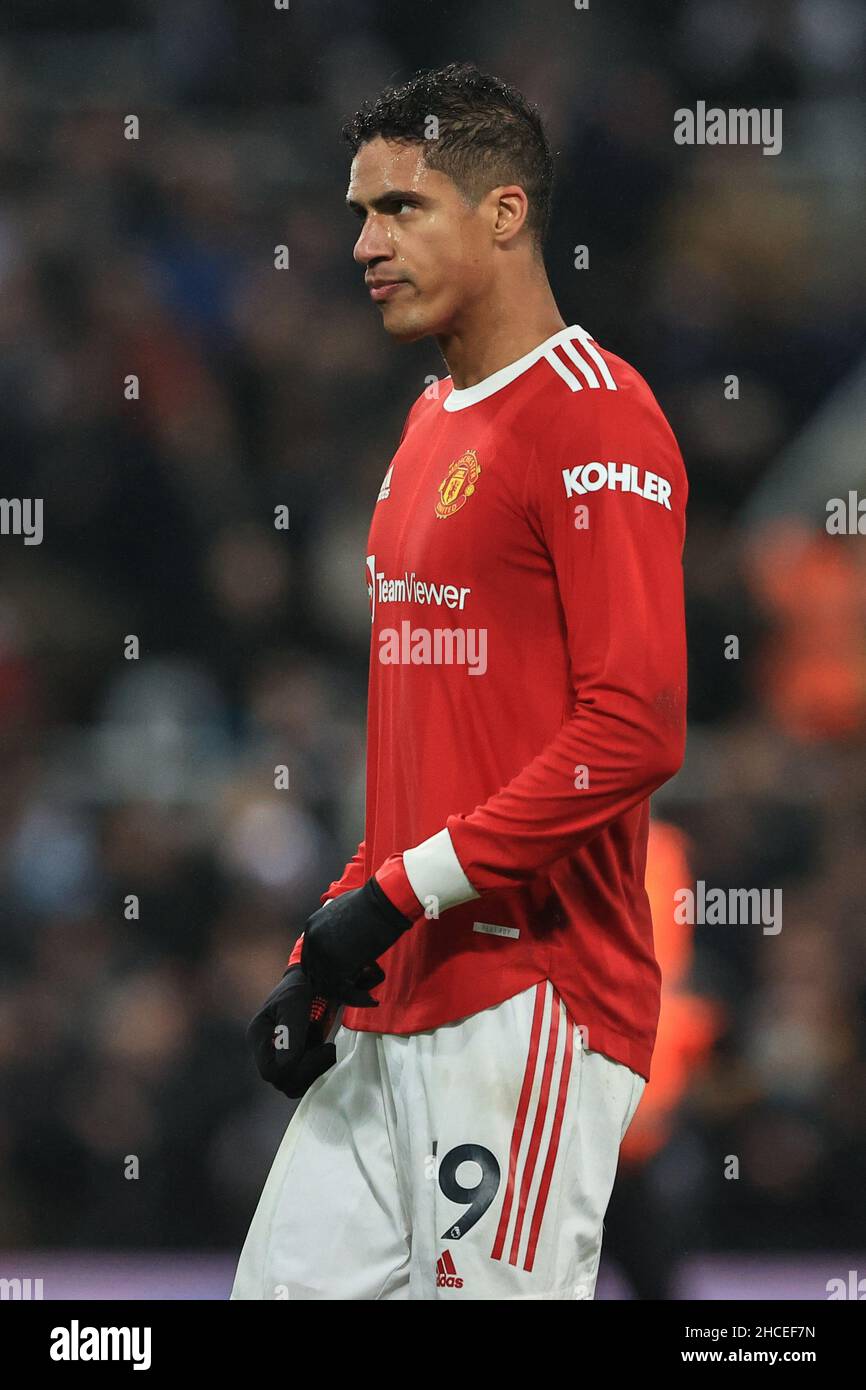 Newcastle, UK. 27th Dec, 2021. Raphaël Varane #19 of Manchester United  during the game in Newcastle,