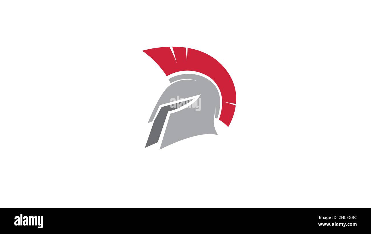 Creative Spartan Helmet Logo Design Vector Symbol Illustration Stock Vector