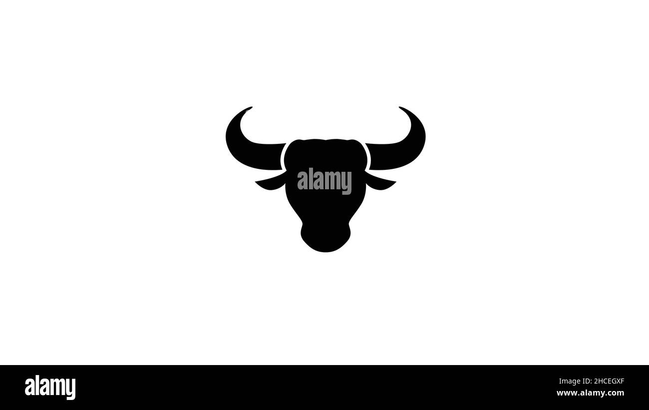 Creative Bull Head Horn Logo Vector Design Icon Stock Vector Image & Art Alamy