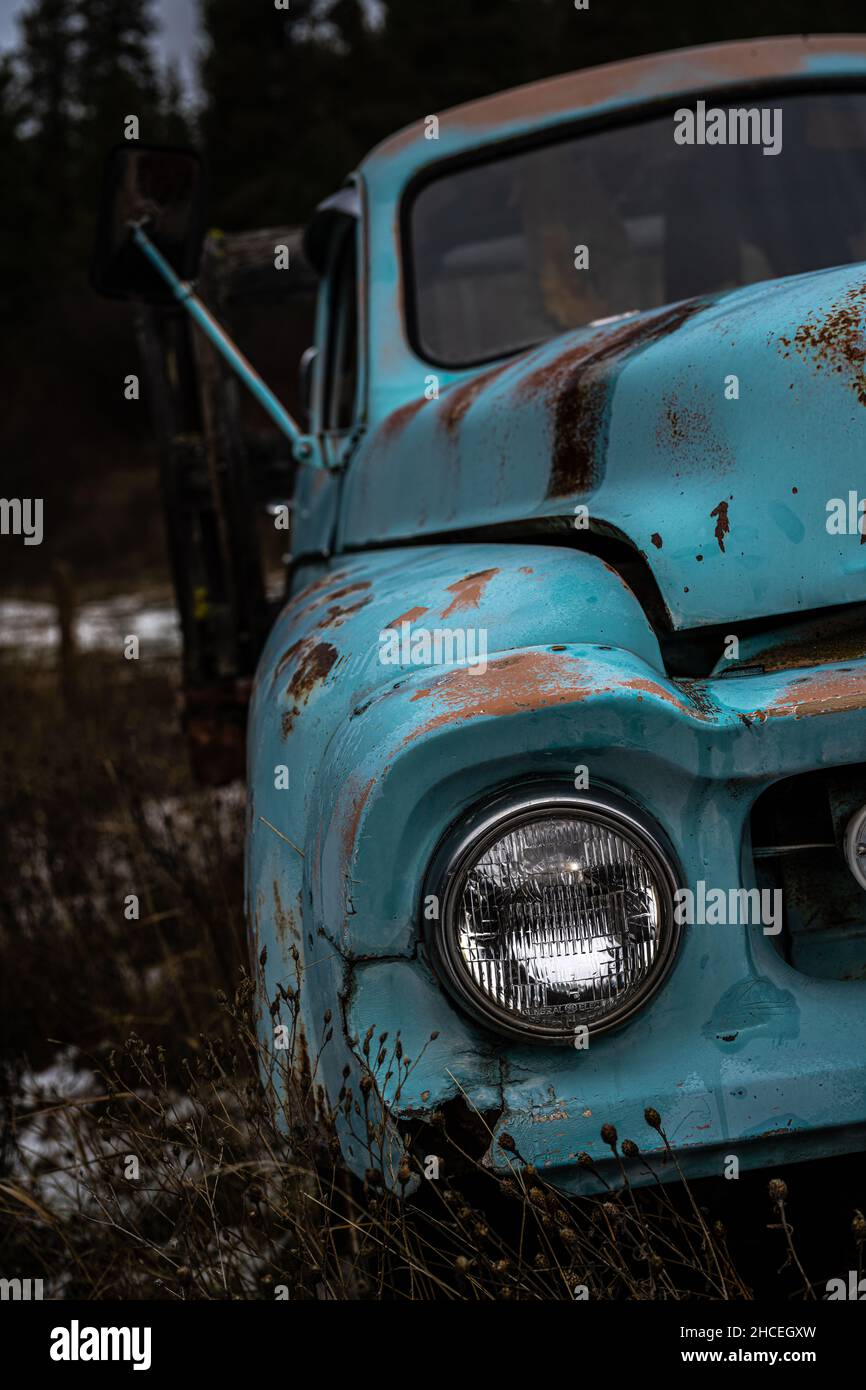 Detail Picture of an Old Farm Truck Stock Photo - Alamy