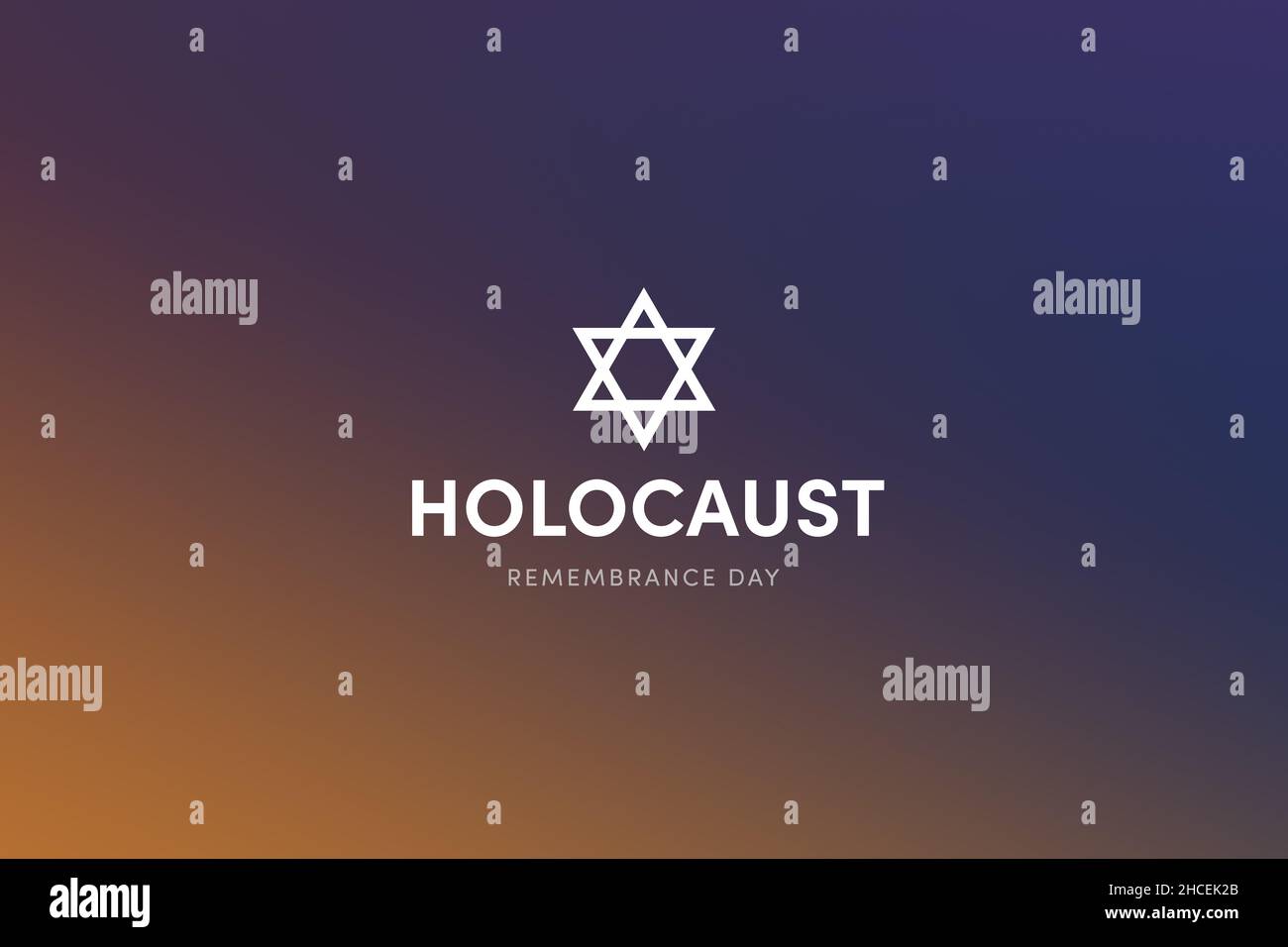 Holocaust Remembrance Day illustration. Jewish star on dramatic background. Remember International Holocaust Day Poster, January 27. Important day Stock Photo