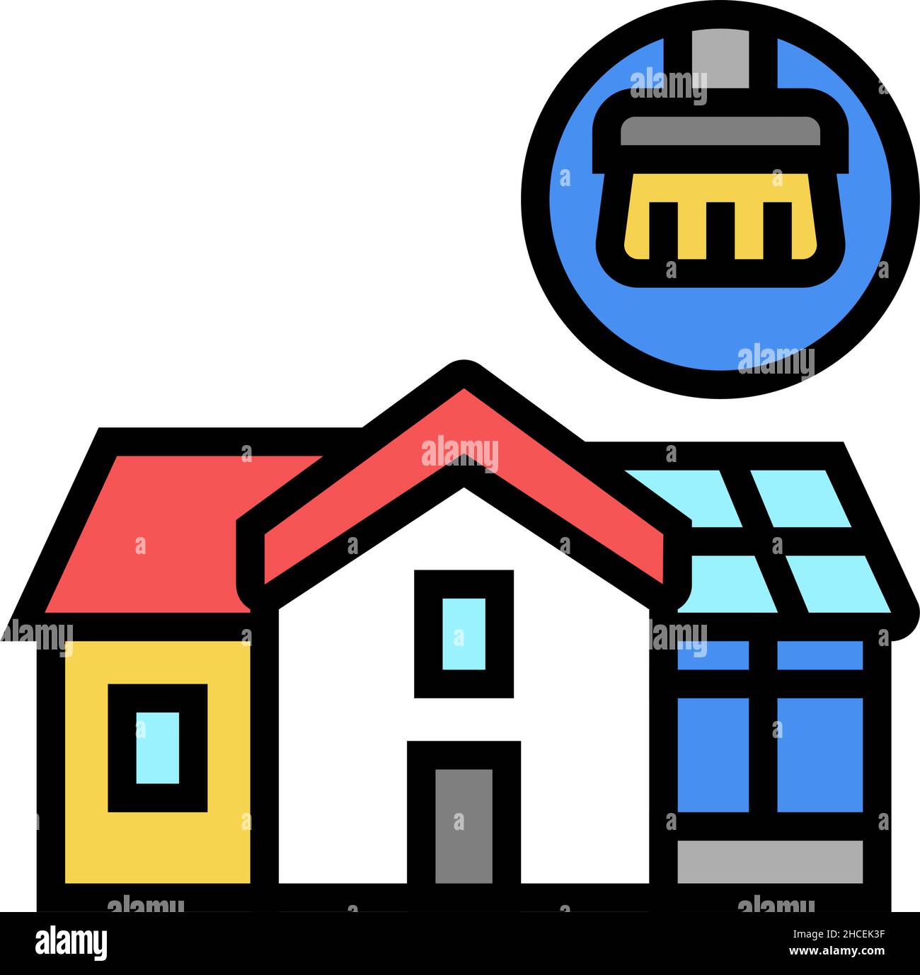 conservatory cleaning color icon vector illustration Stock Vector Image ...