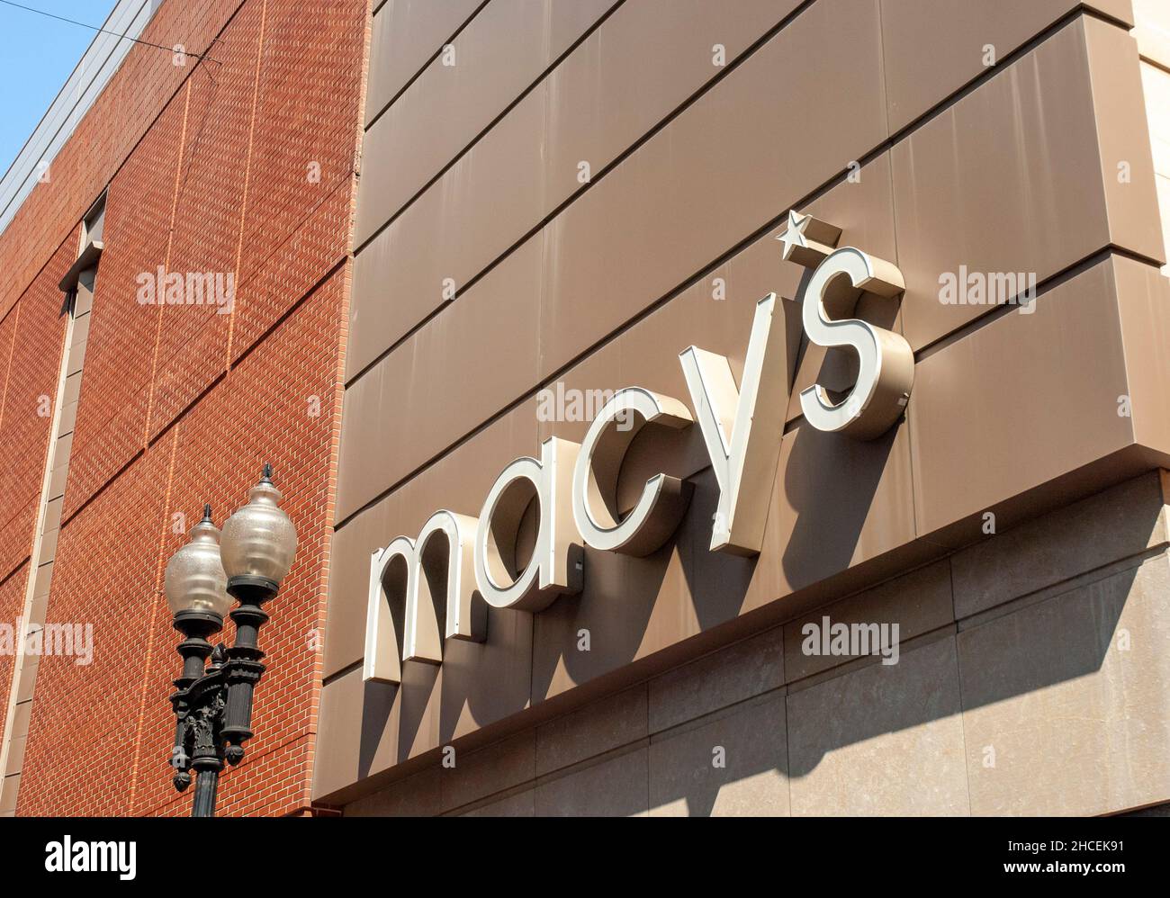 Macy's sign in Boston Massachusetts Stock Photo Alamy