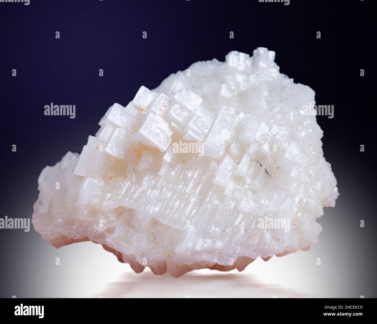 halite mineral specimen stone rock geology gem crystal Stock Photo