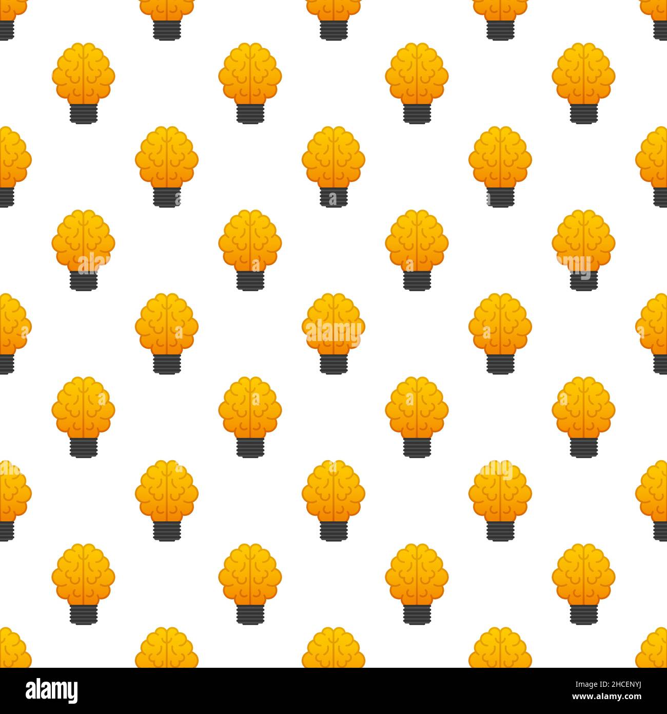 Flat idea pattern for concept design. Lightbulb icon. Idea, solution, business, strategy concept. Vector stock illustration. Stock Vector