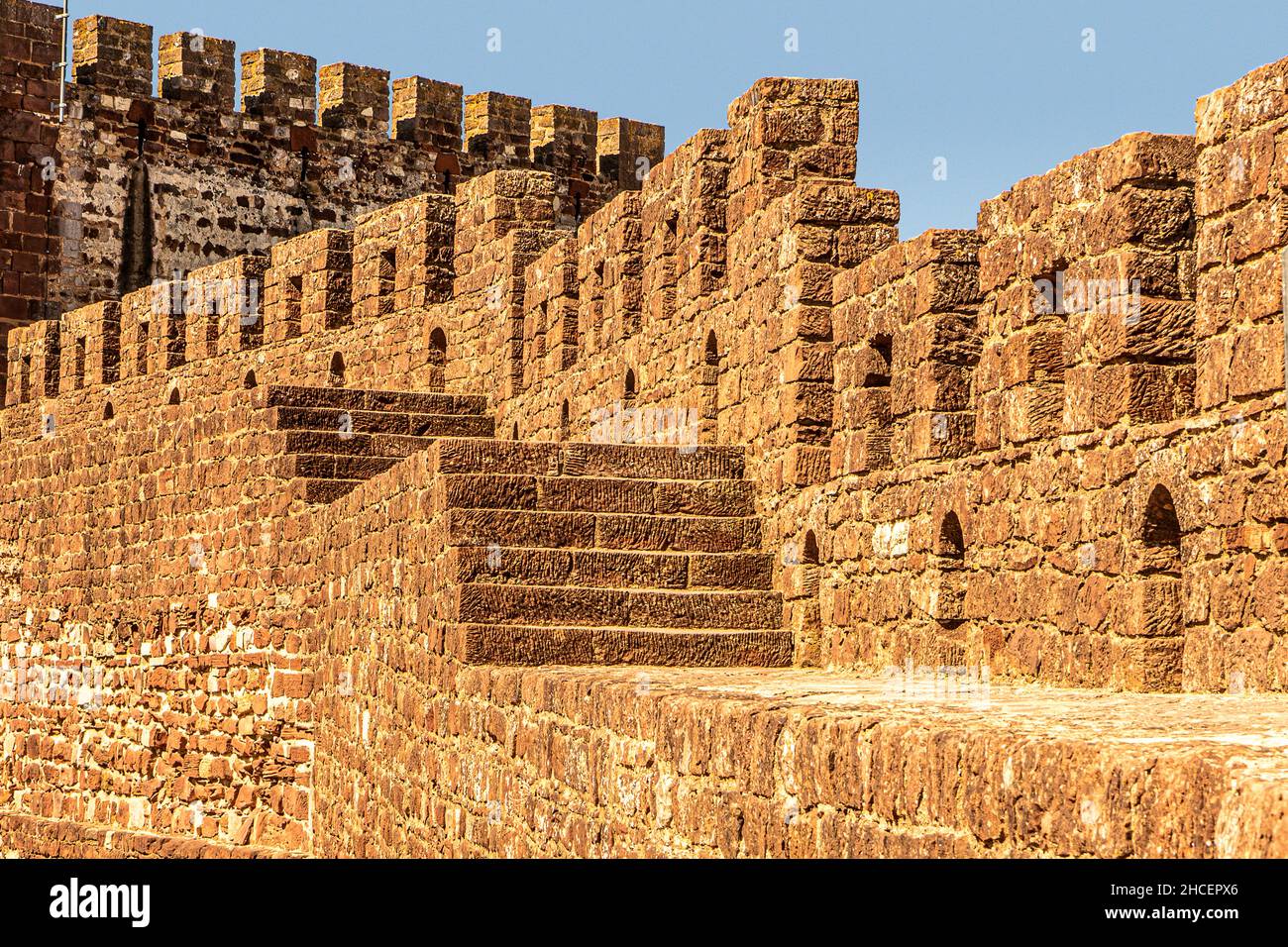 Silves Castle fortifications Portugal Stock Photo