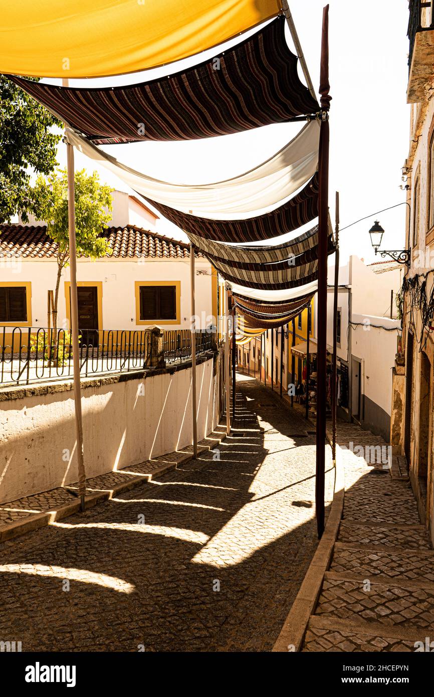 Silves covered street Portugal Stock Photo