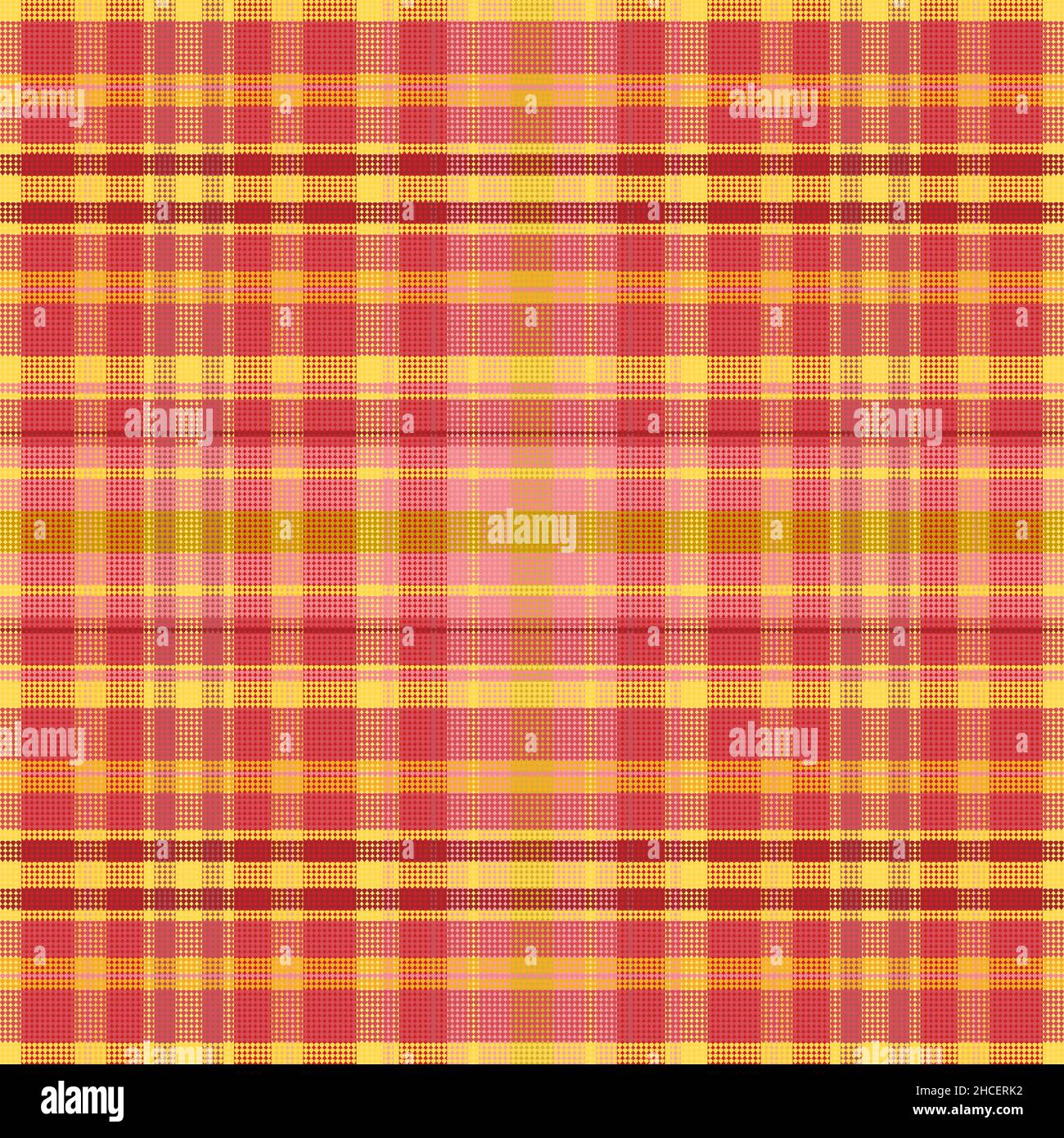 Seamless tartan plaid pattern background with chinese new year color. Vector illustration. Stock Vector