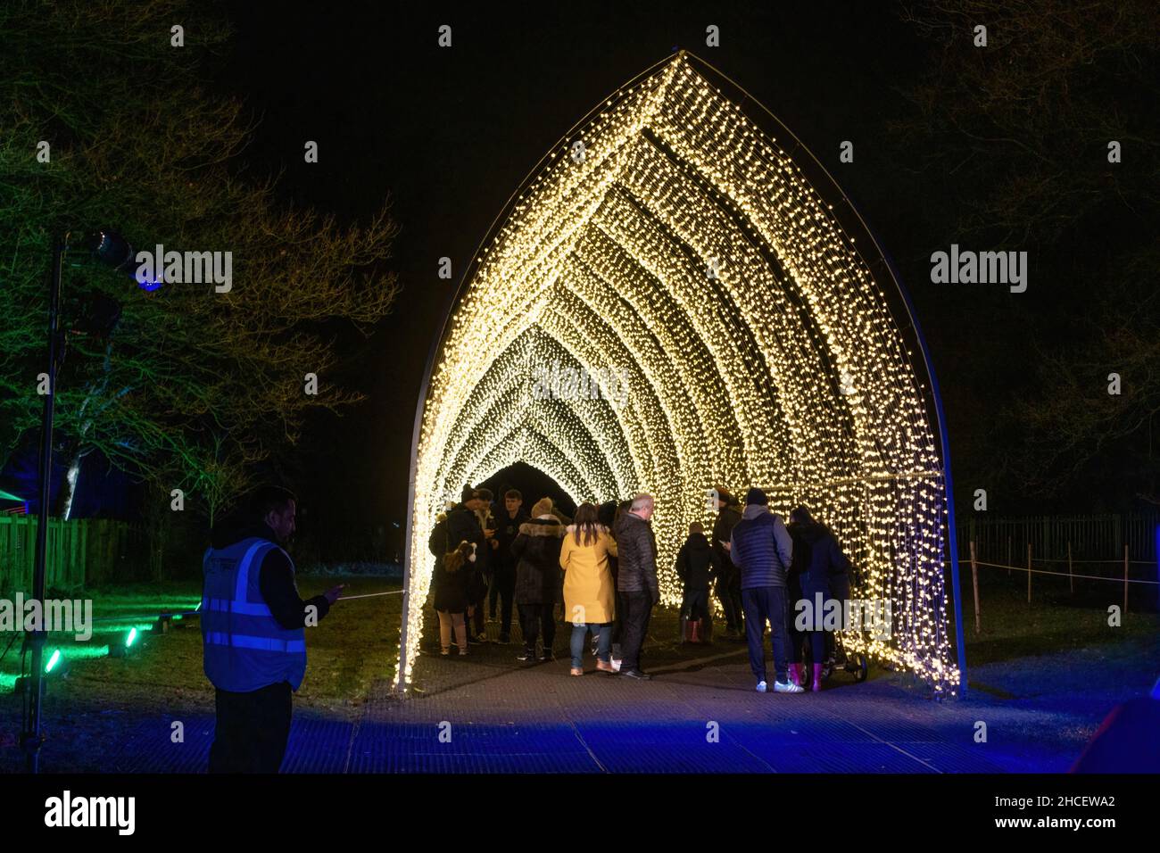 Christmas Light Show at Dunham Massey Manchester 2021 Stock Photo Alamy