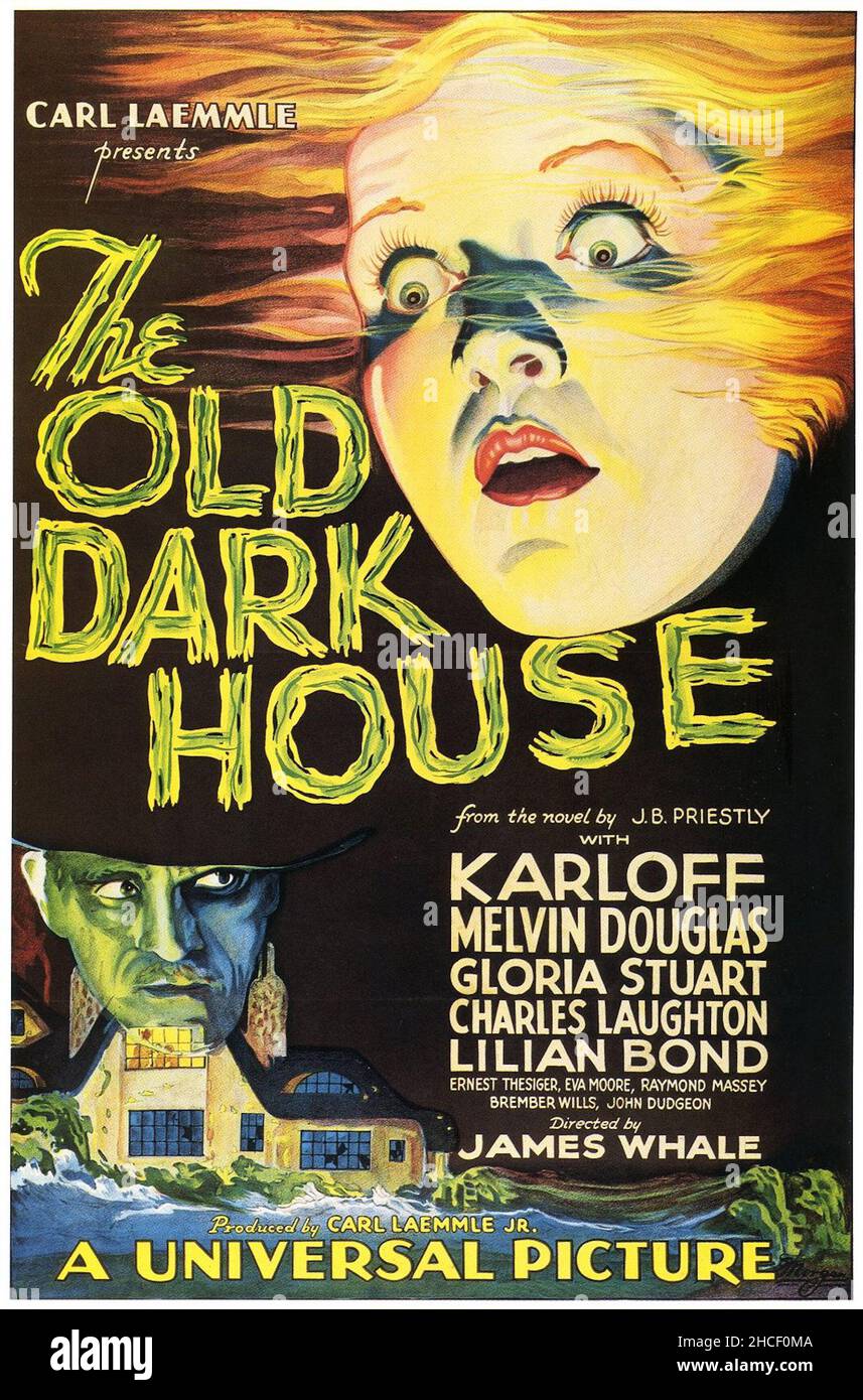Karoly Grosz designed poster art - The Old Dark House - 1932 Stock Photo