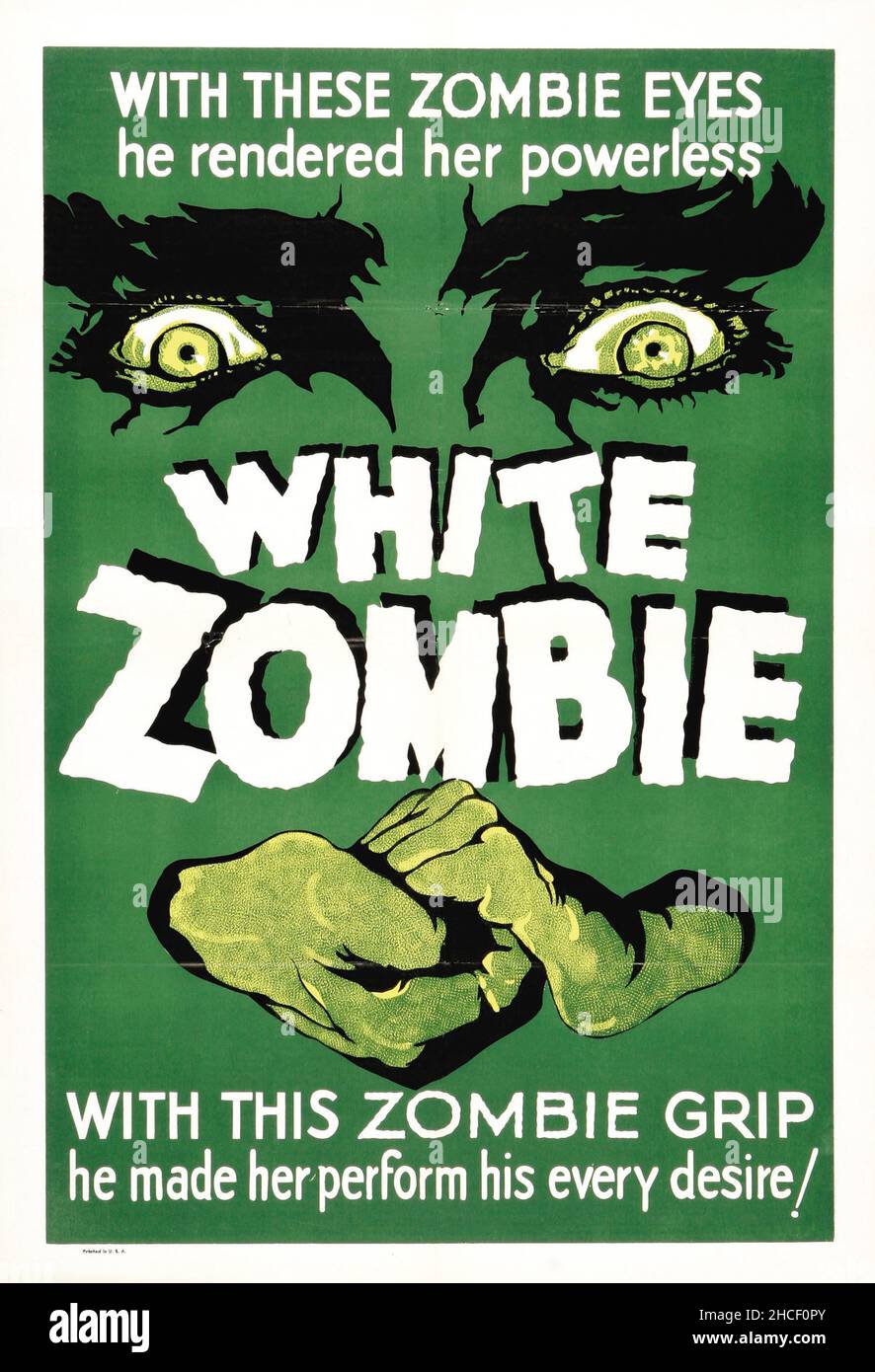 White Zombie - Poster Art Stock Photo