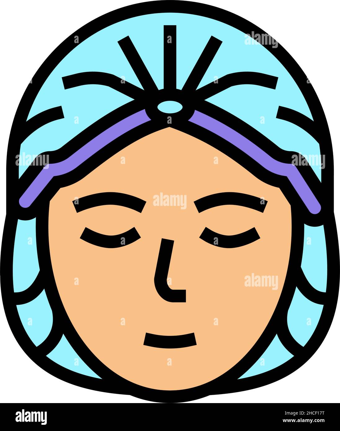 hat solarium, disposable protective cap color icon vector illustration Stock Vector