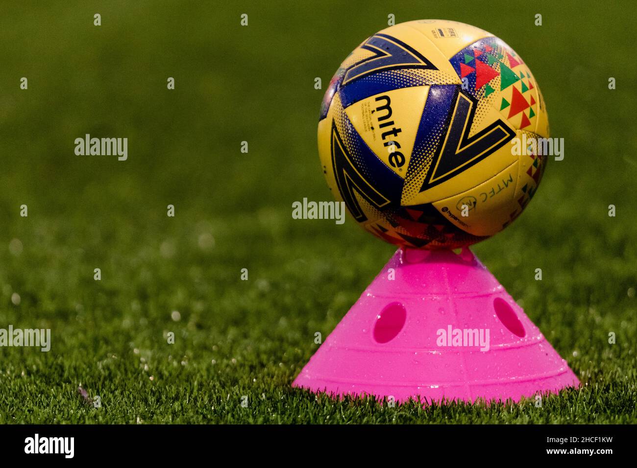 MERTHYR TYDFIL, WALES 27 DECEMBER 2021 Ball during the Southern