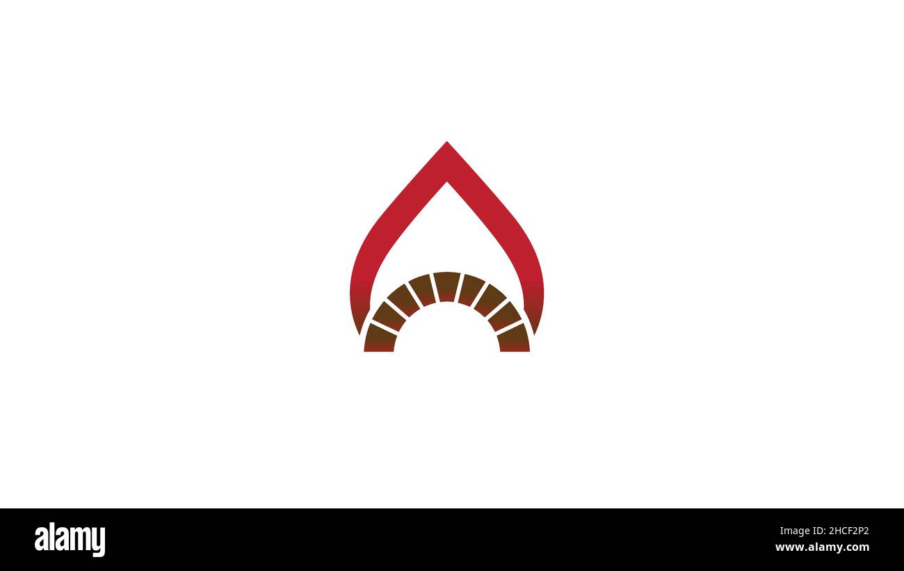 creative oven fire flame symbol logo vector design Stock Vector