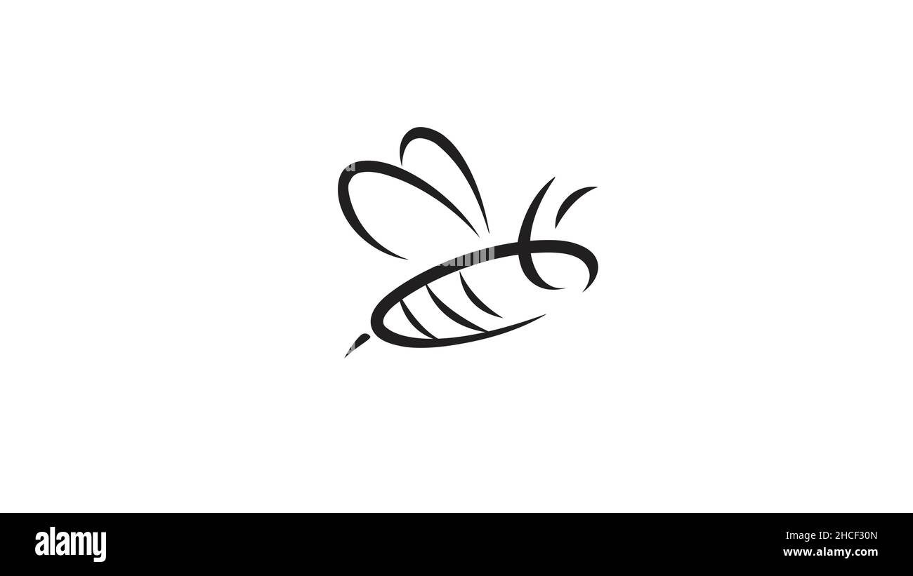 abstract creative bumblebee lines logo vector design symbol Stock Vector