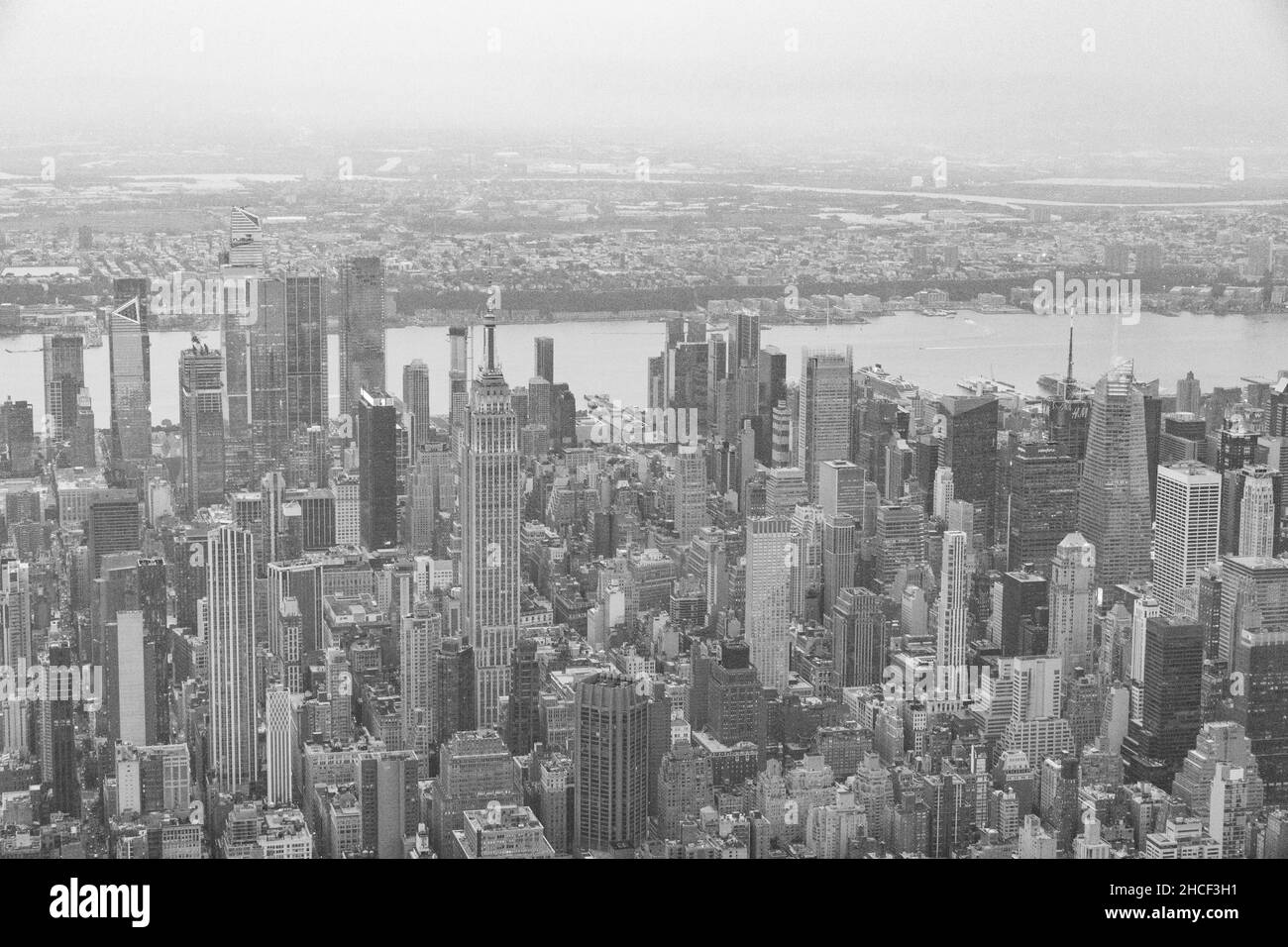 New York City, USA Aerial View of Midtown Manhattan at dusk Stock Photo ...