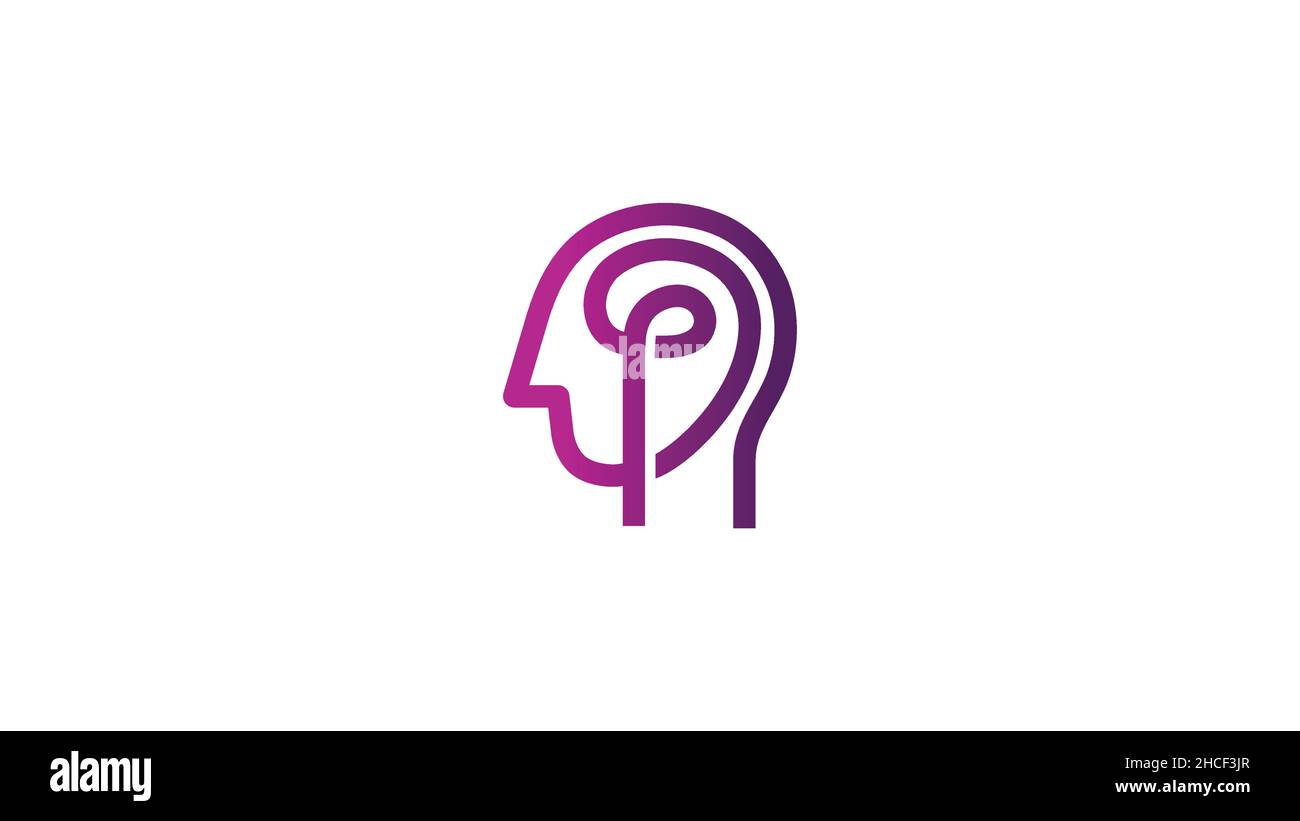 creative human brain head logo vector symbol sign icon Stock Vector ...