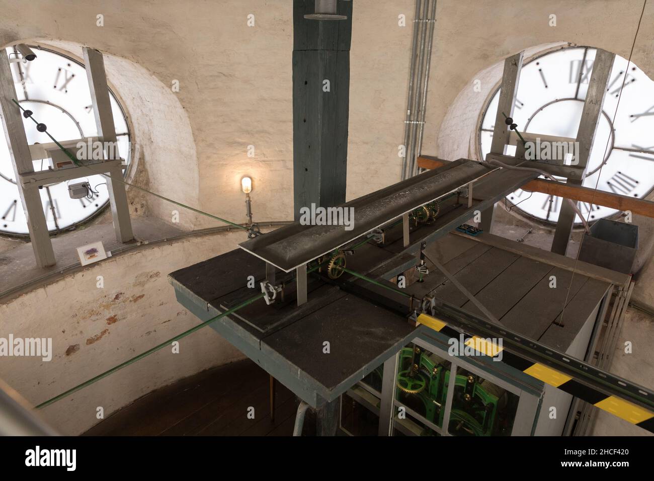 Cottbus Germany : Clock mechanism inside Spremberger tower or ...