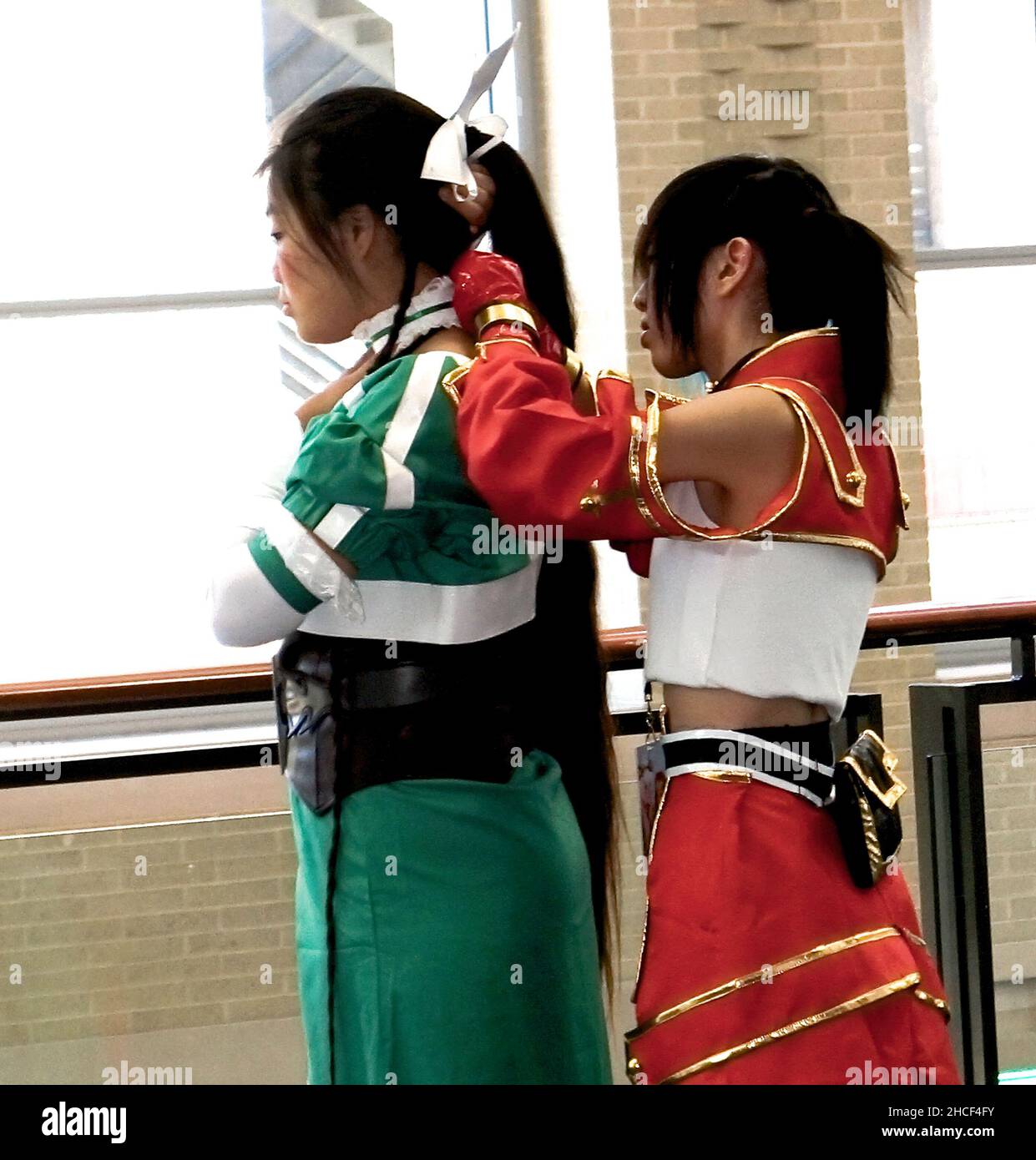 Two Asian girls cosplaying as SAO Characters Stock Photo