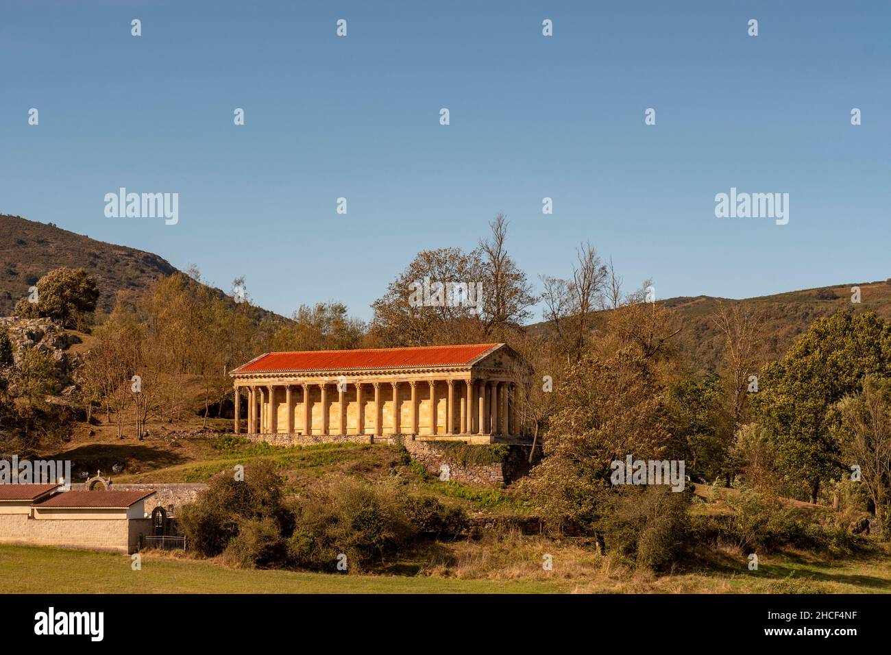 Church of San Jorge, known as El Partenon, in Las Fraguas. Stock Photo