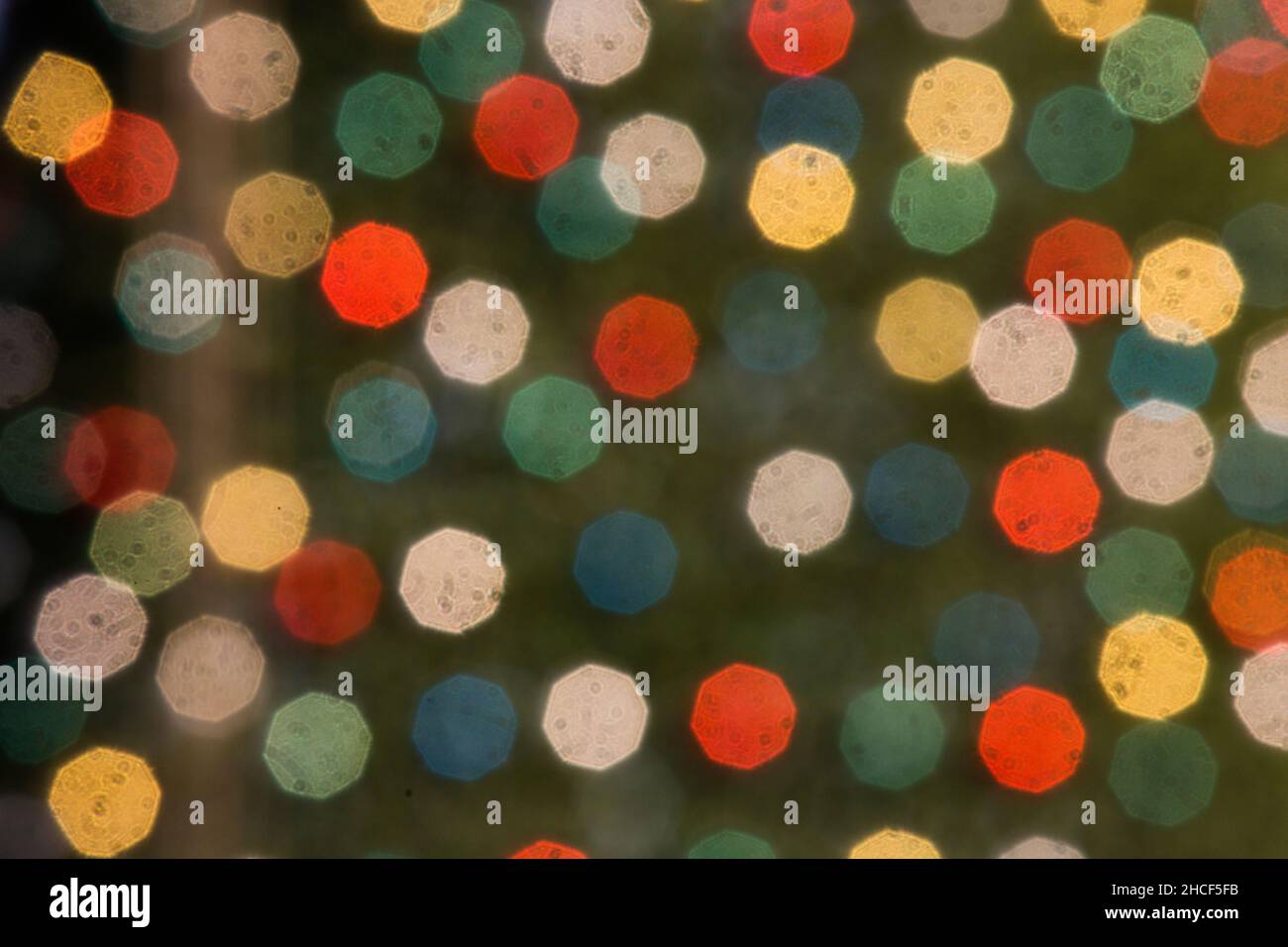 Colorful blurred bokeh background - perfect for Christmas wallpaper Stock Photo