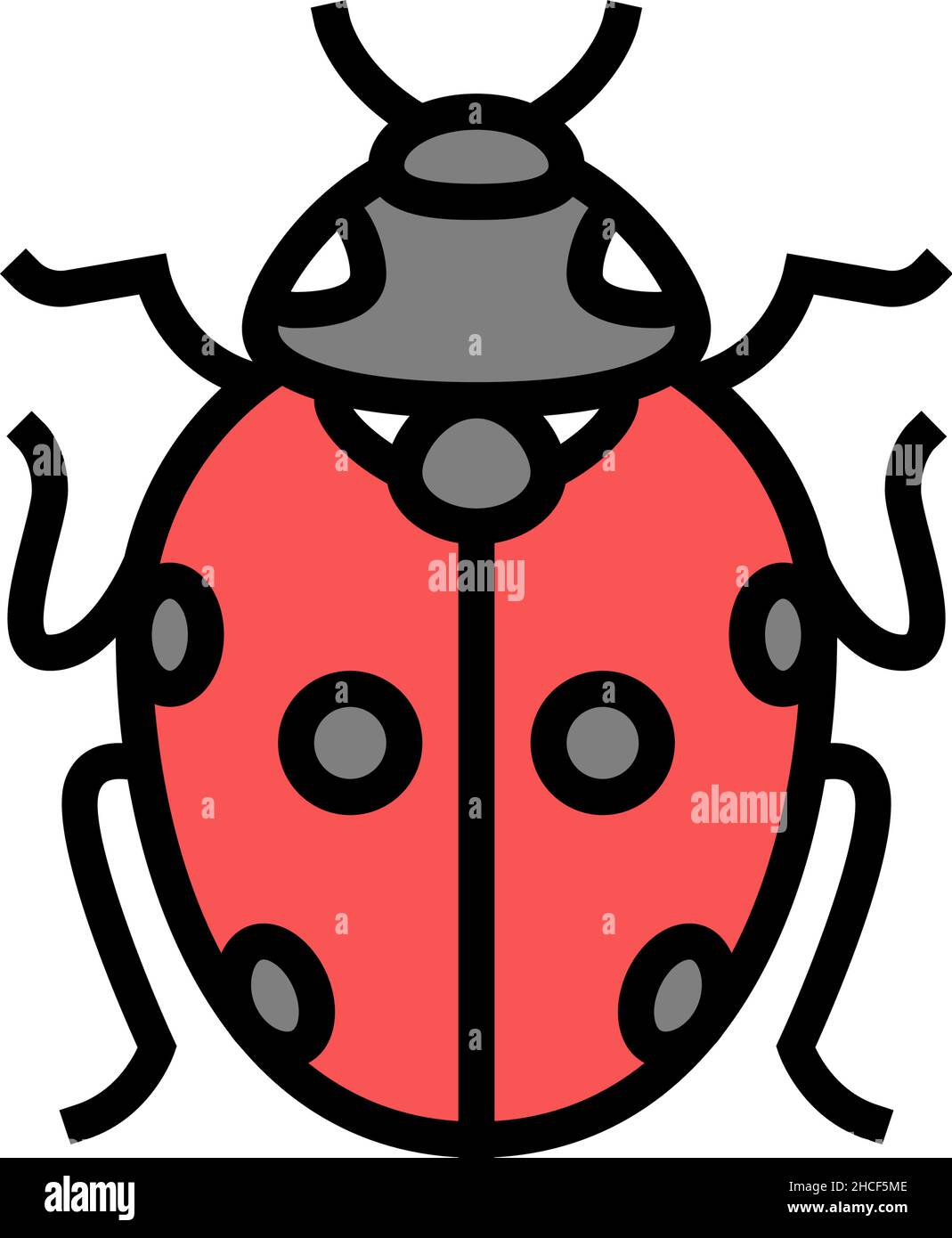 ladybug bug color icon vector illustration Stock Vector Image & Art - Alamy