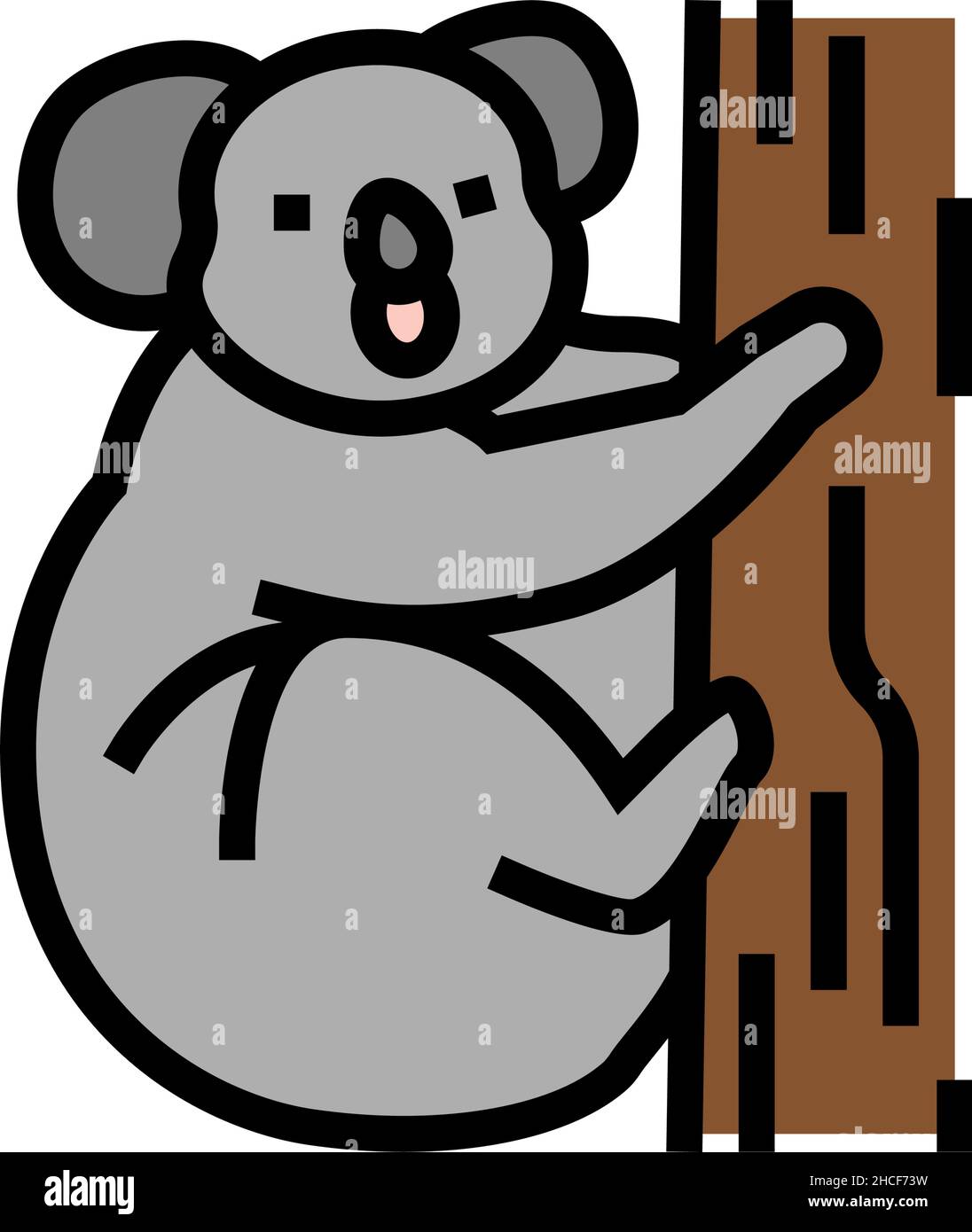 koala animal in zoo color icon vector illustration Stock Vector Image ...