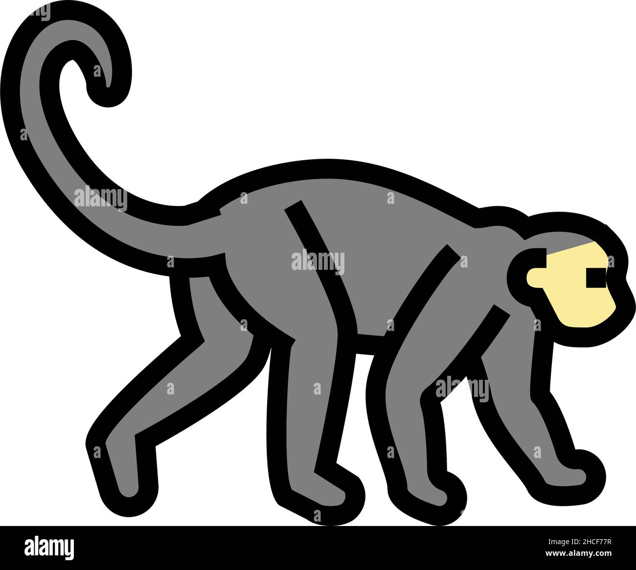 monkey animal in zoo color icon vector illustration Stock Vector Image ...