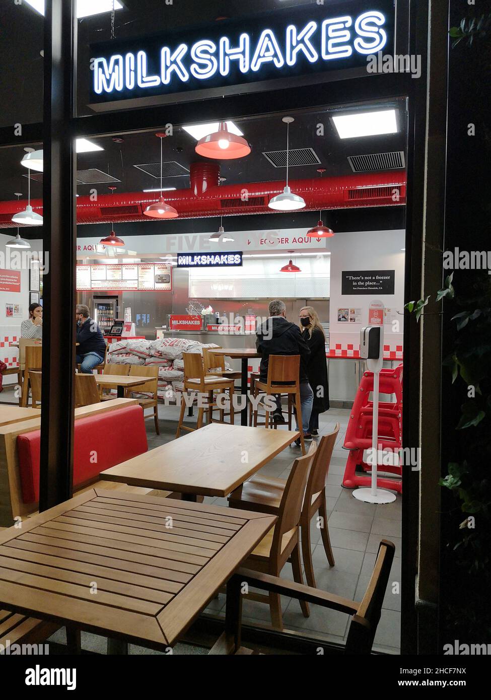 Five Guys restaurant, McArthurGlen, Malaga, Spain Stock Photo Alamy