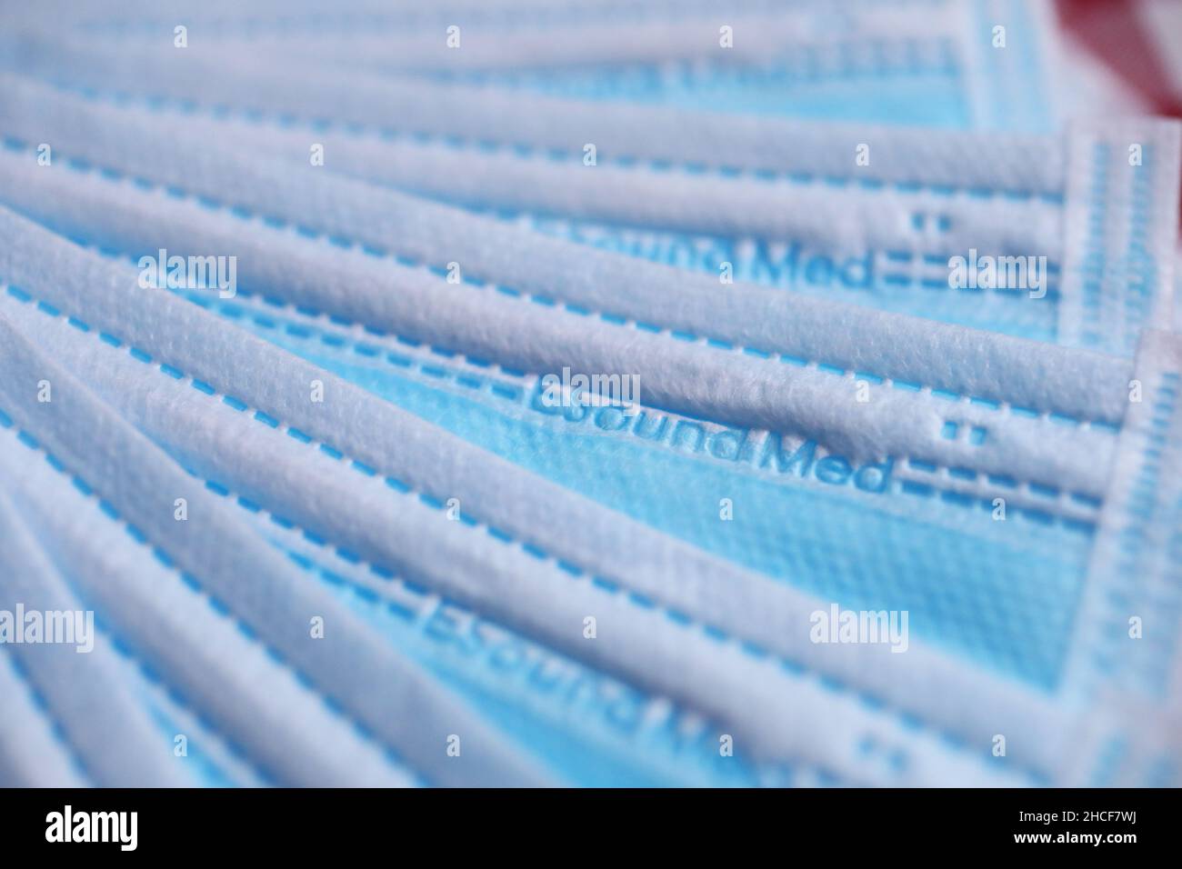 Esound Med face mask, photographed on a kitchen table in a Swedish home