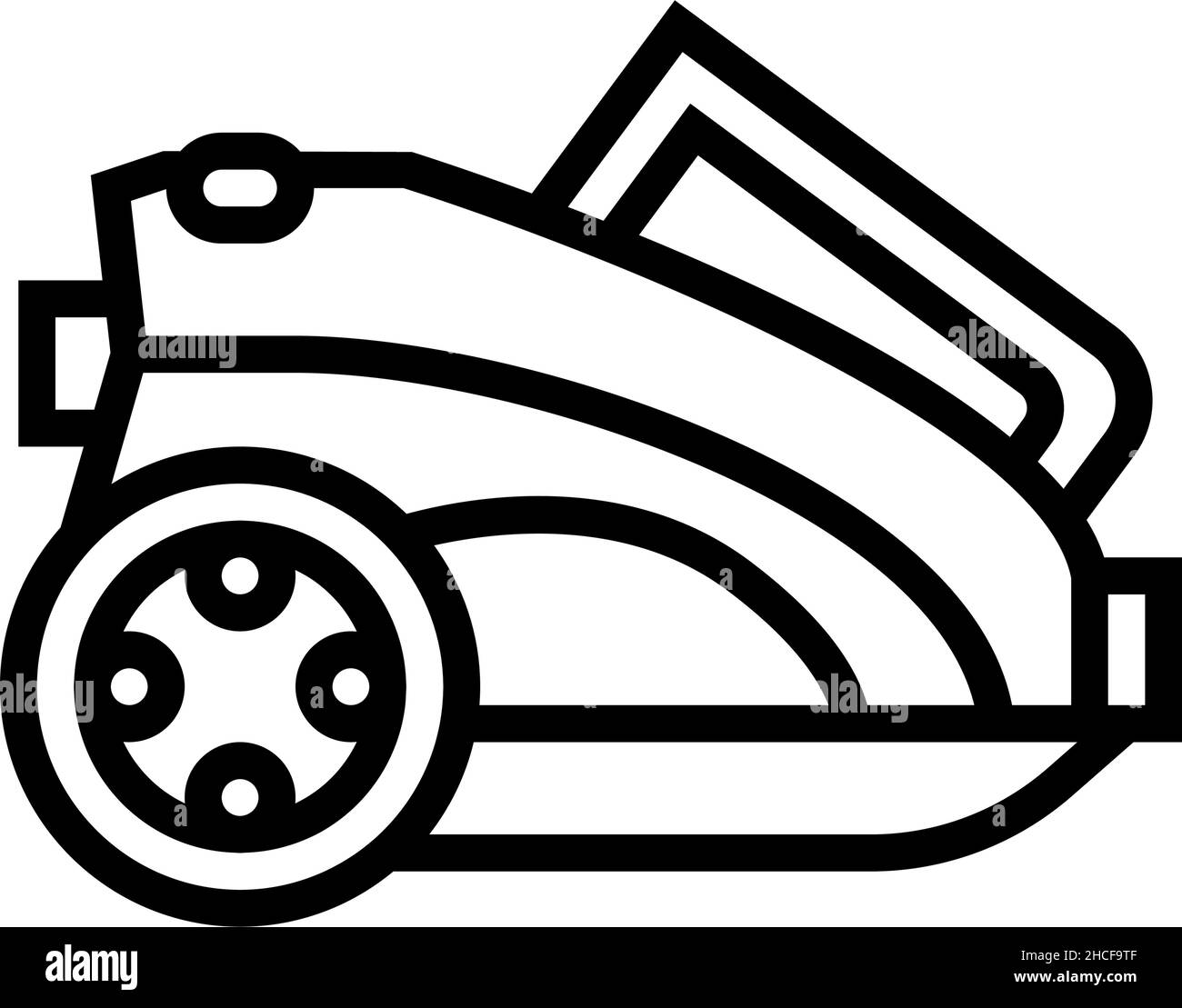vacuum cleaner domestic clean equipment line icon vector illustration ...