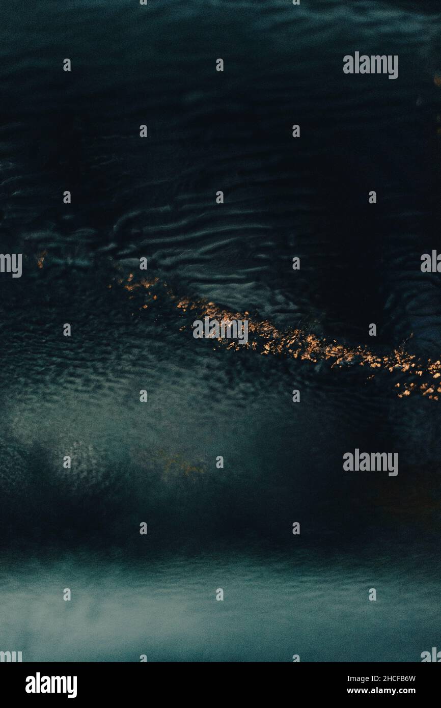Dark abstract background with water Stock Photo