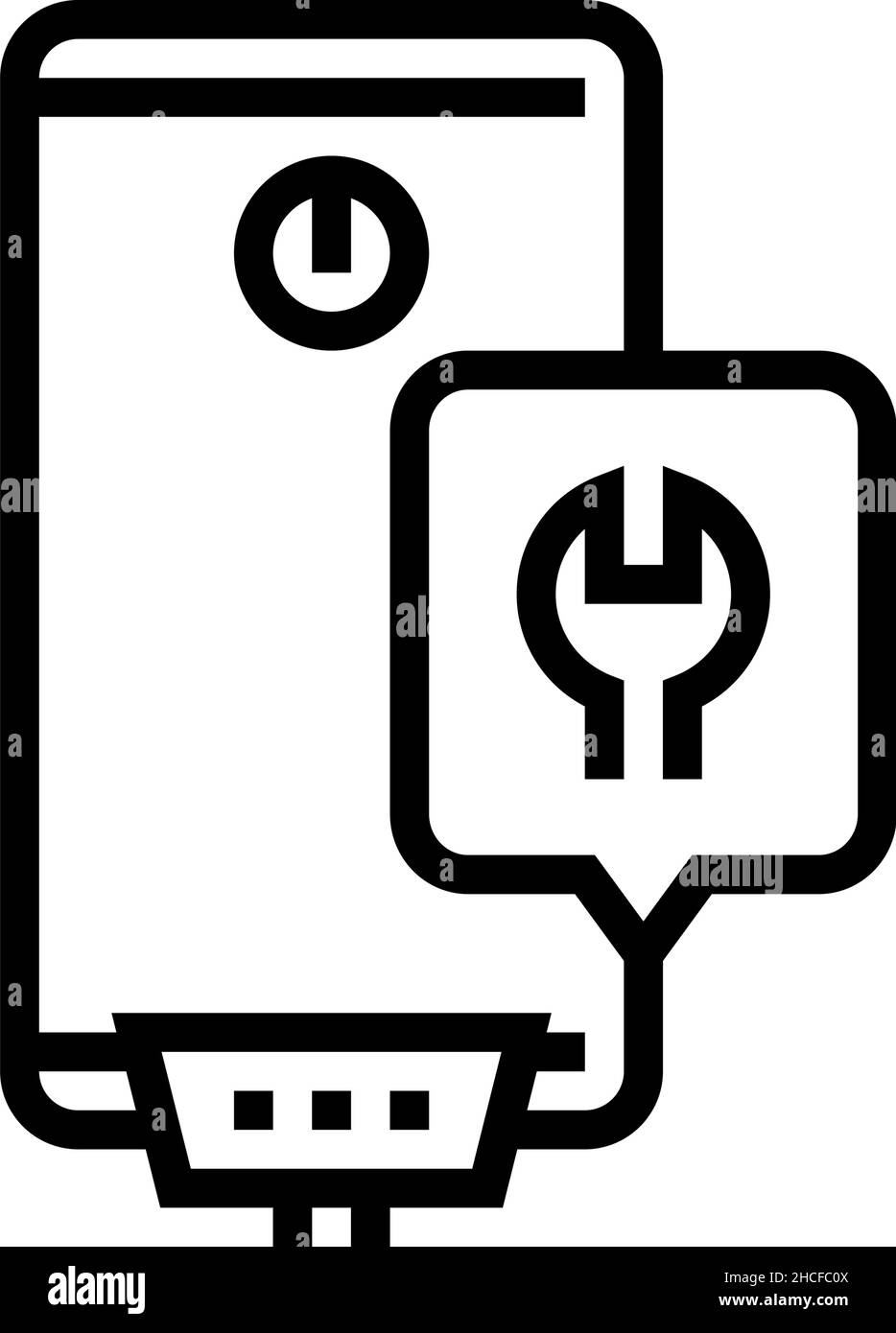 water heater repair line icon vector illustration Stock Vector Image ...
