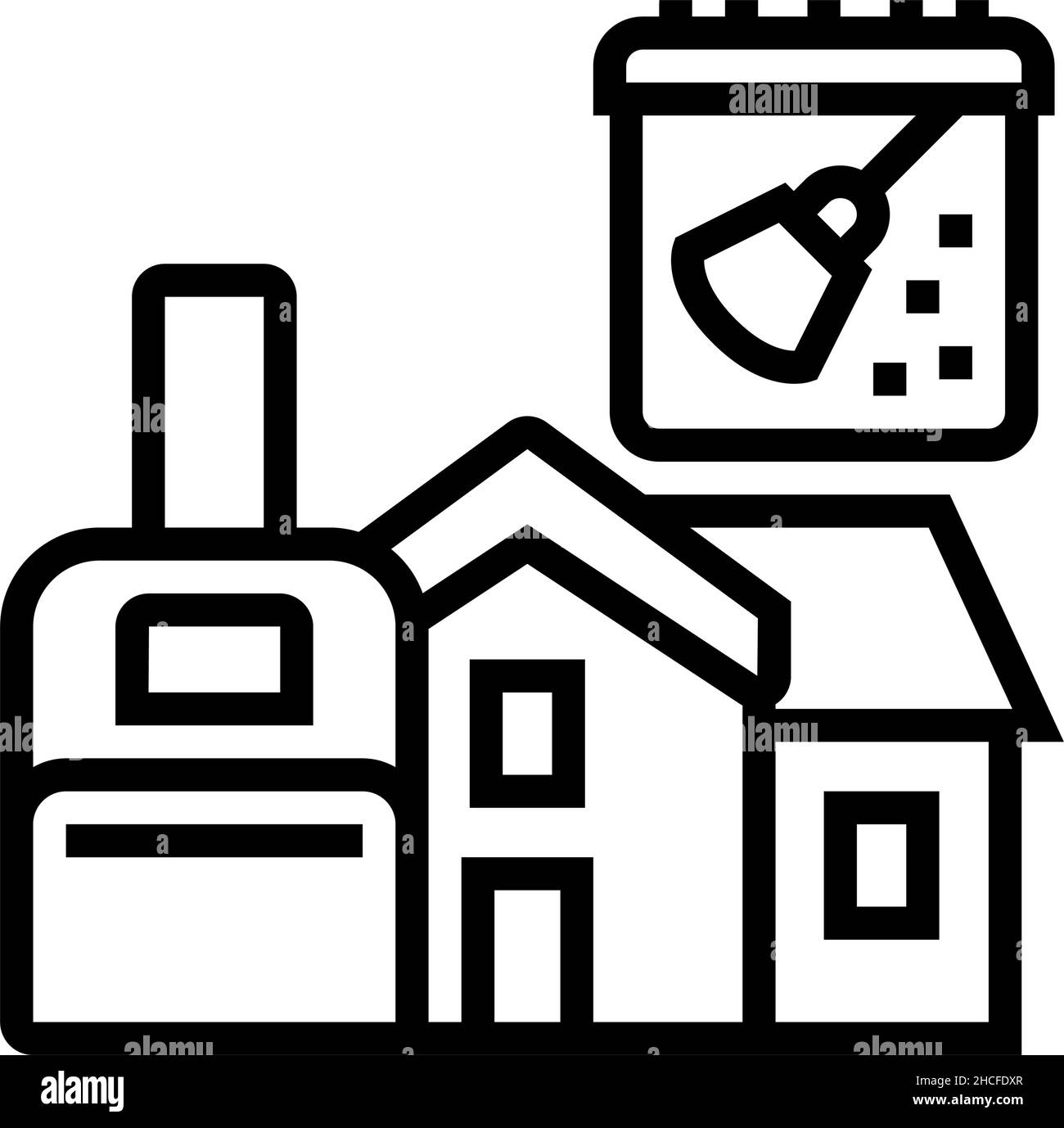 holiday rental cleaning line icon vector illustration Stock Vector ...
