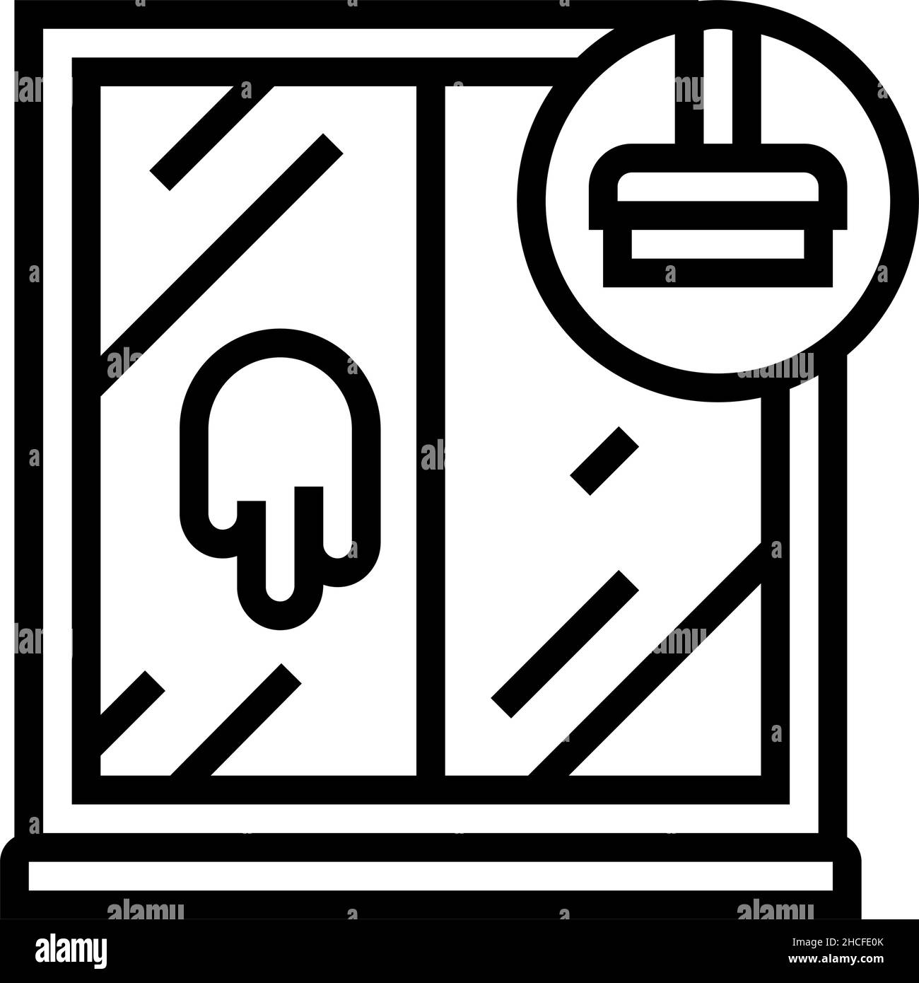 window cleaning line icon vector illustration Stock Vector Image & Art