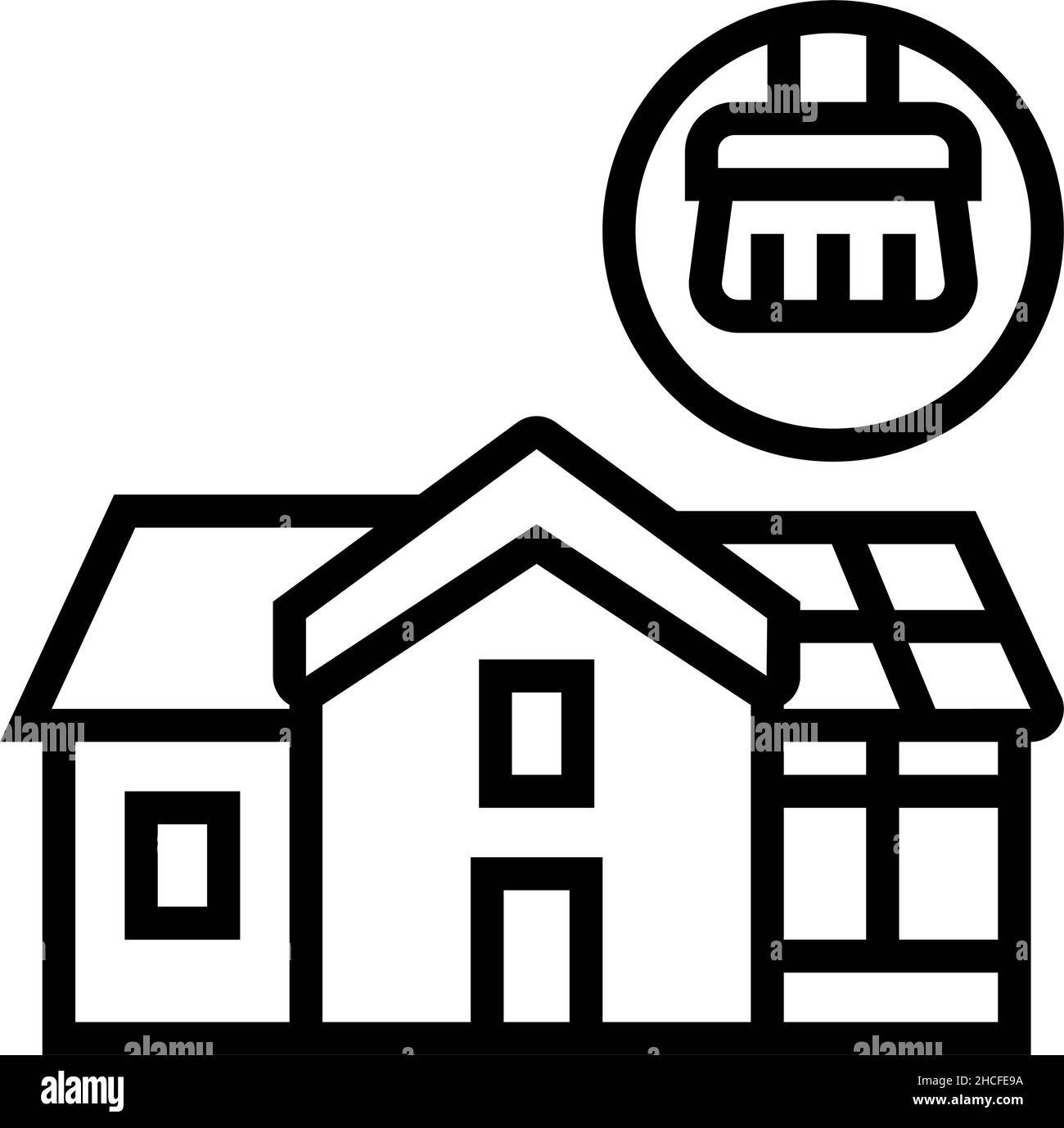 conservatory cleaning line icon vector illustration Stock Vector Image ...