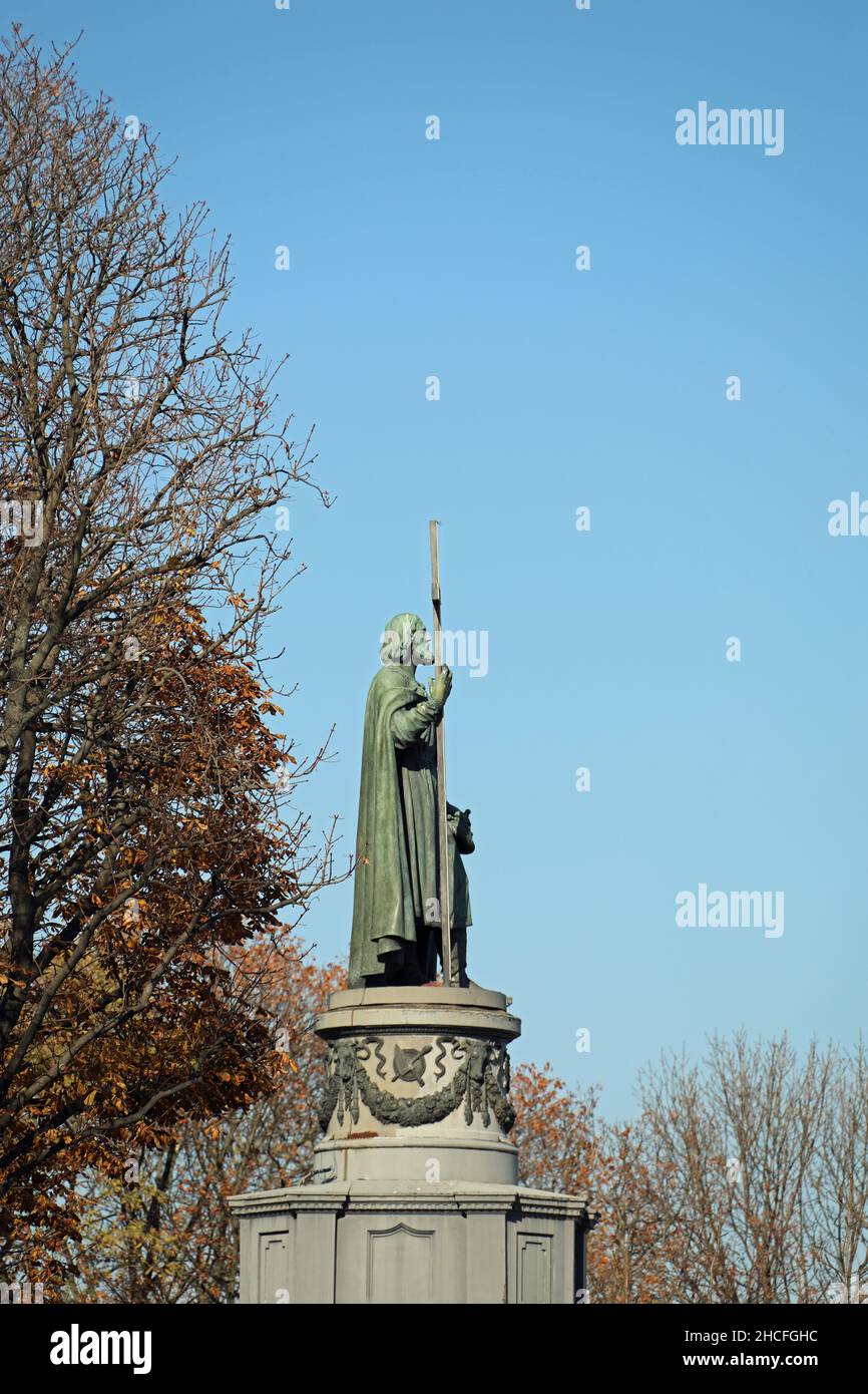 Statue of Vladimir the Great in Kyiv Stock Photo