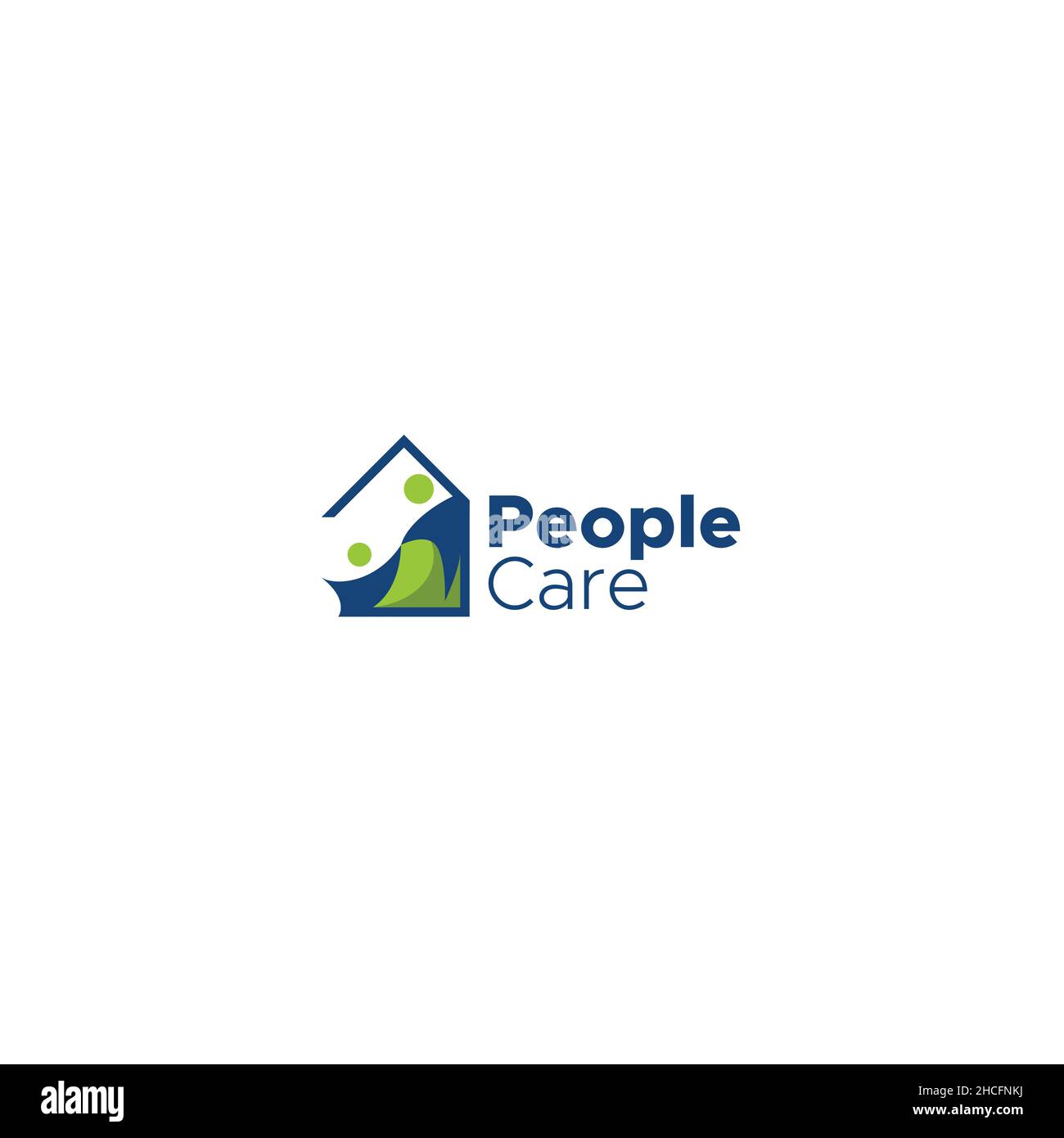 Modern design simple color People Care logo design Stock Vector