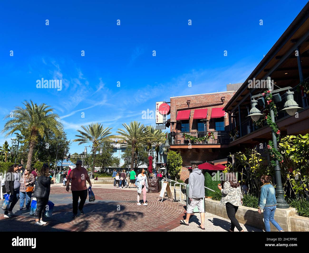 Orlando,FL USA December 28, 2021 People shopping and going to