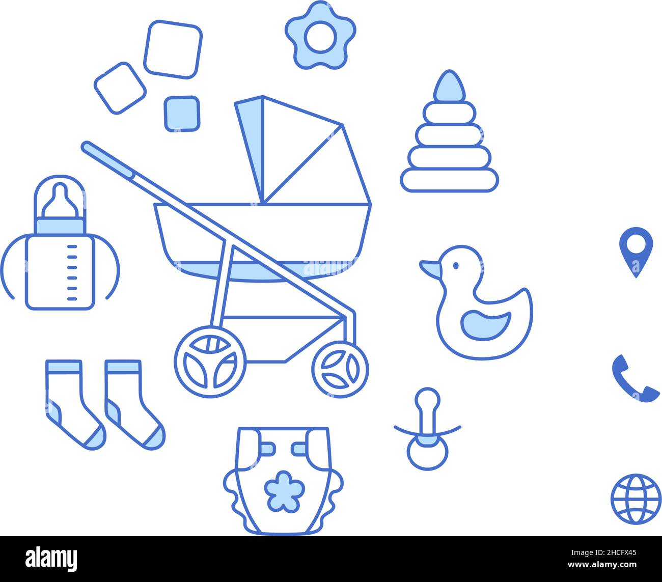 Family clothes line Stock Vector Images - Alamy