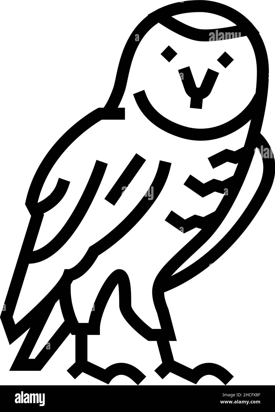 owl wild bird line icon vector illustration Stock Vector Image & Art ...