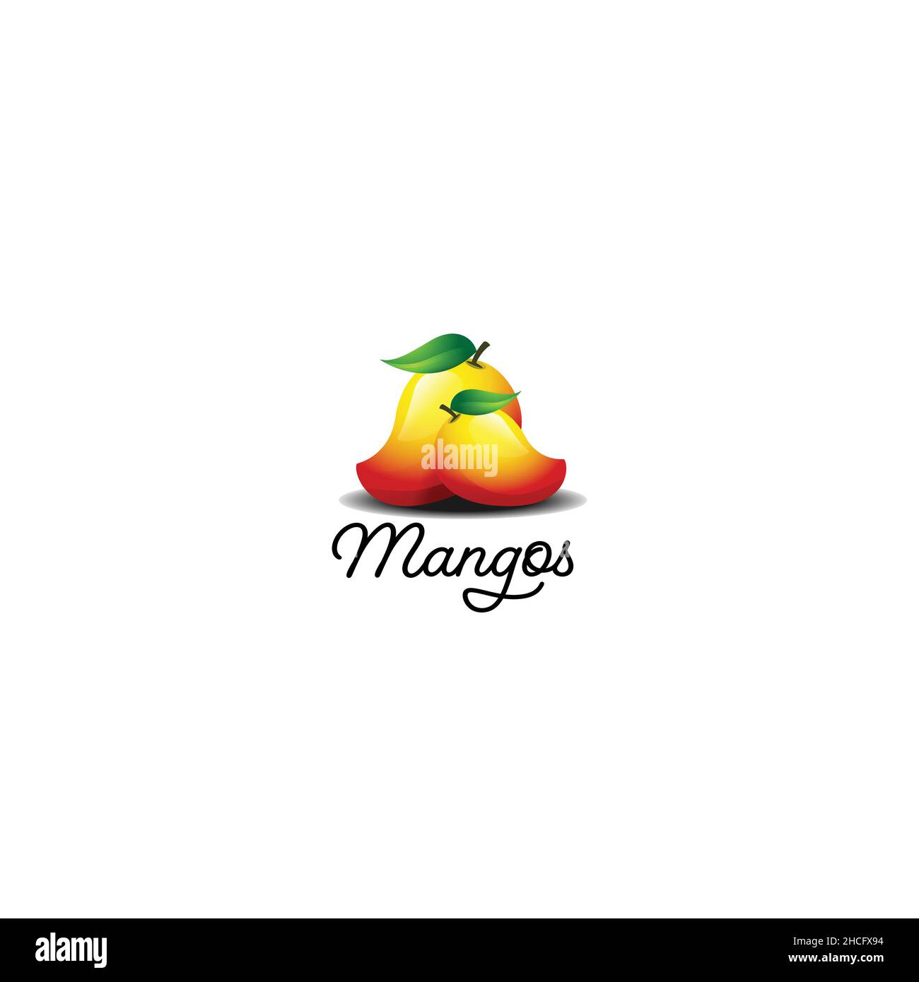 Modern design flat colorful Mangos logo design Stock Vector